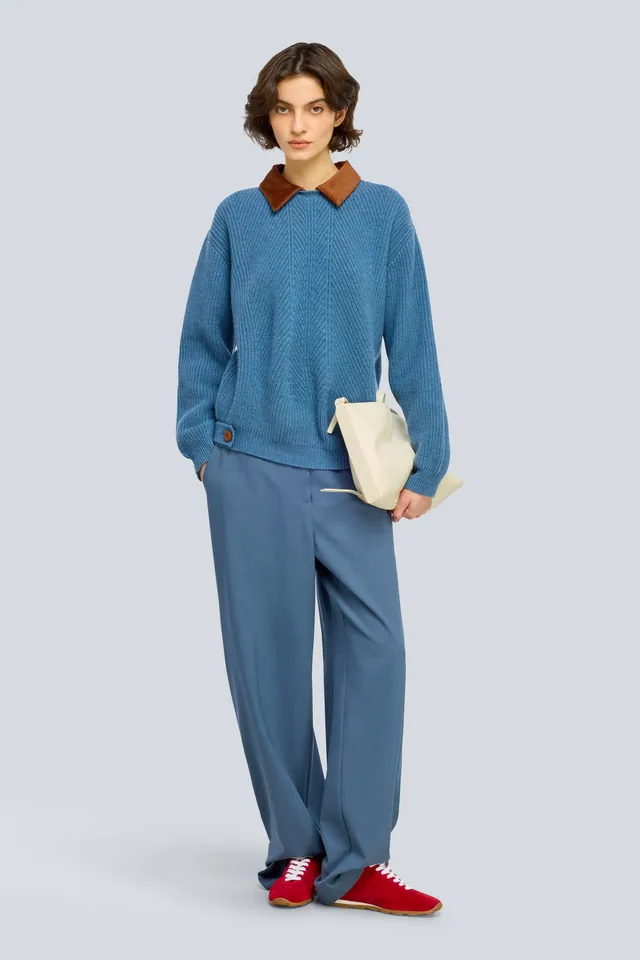 Semicouture Acacia maglia lana merinos avio