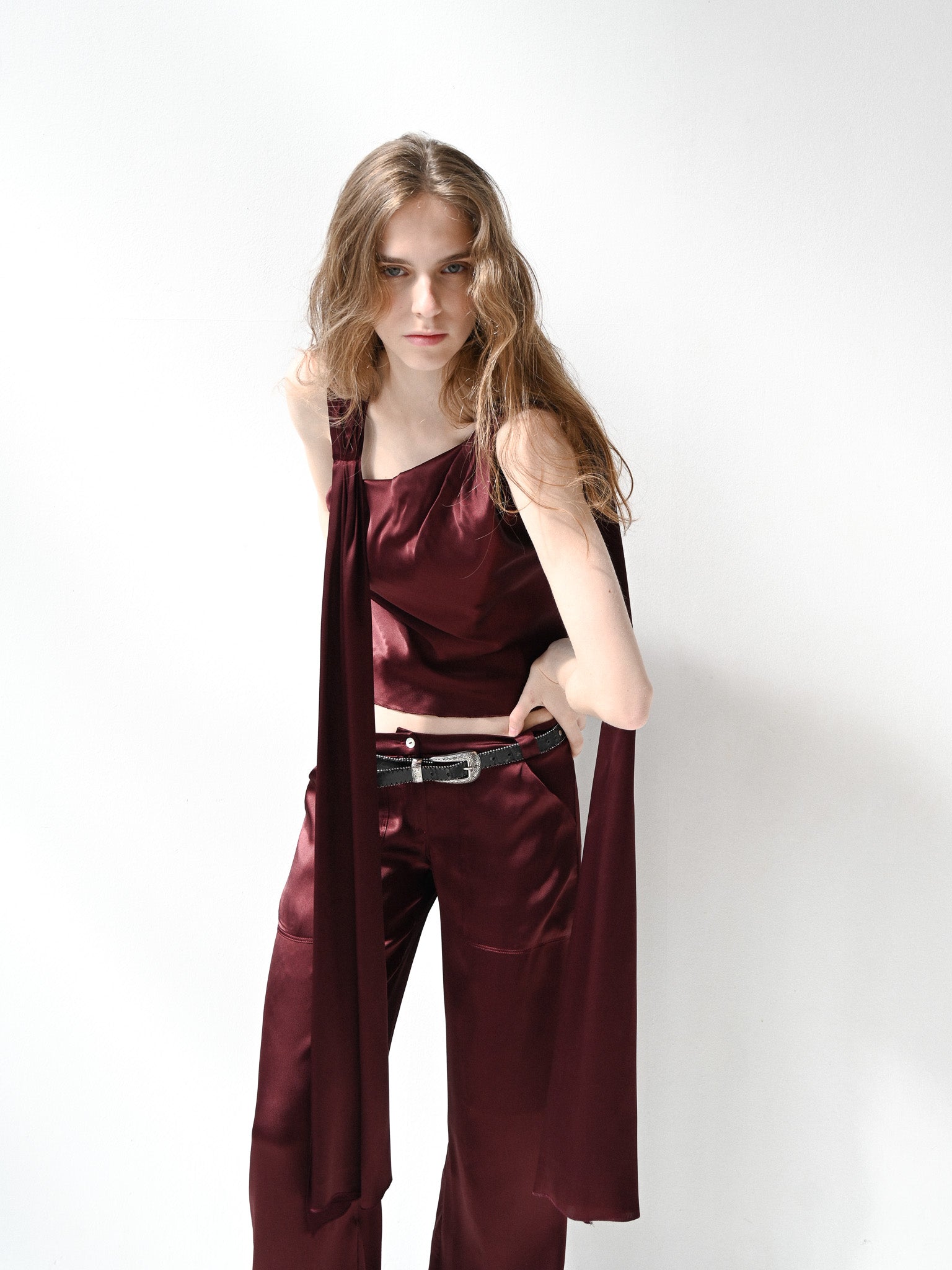 Giglio Tigrato Jimena Top III top seta bordeaux