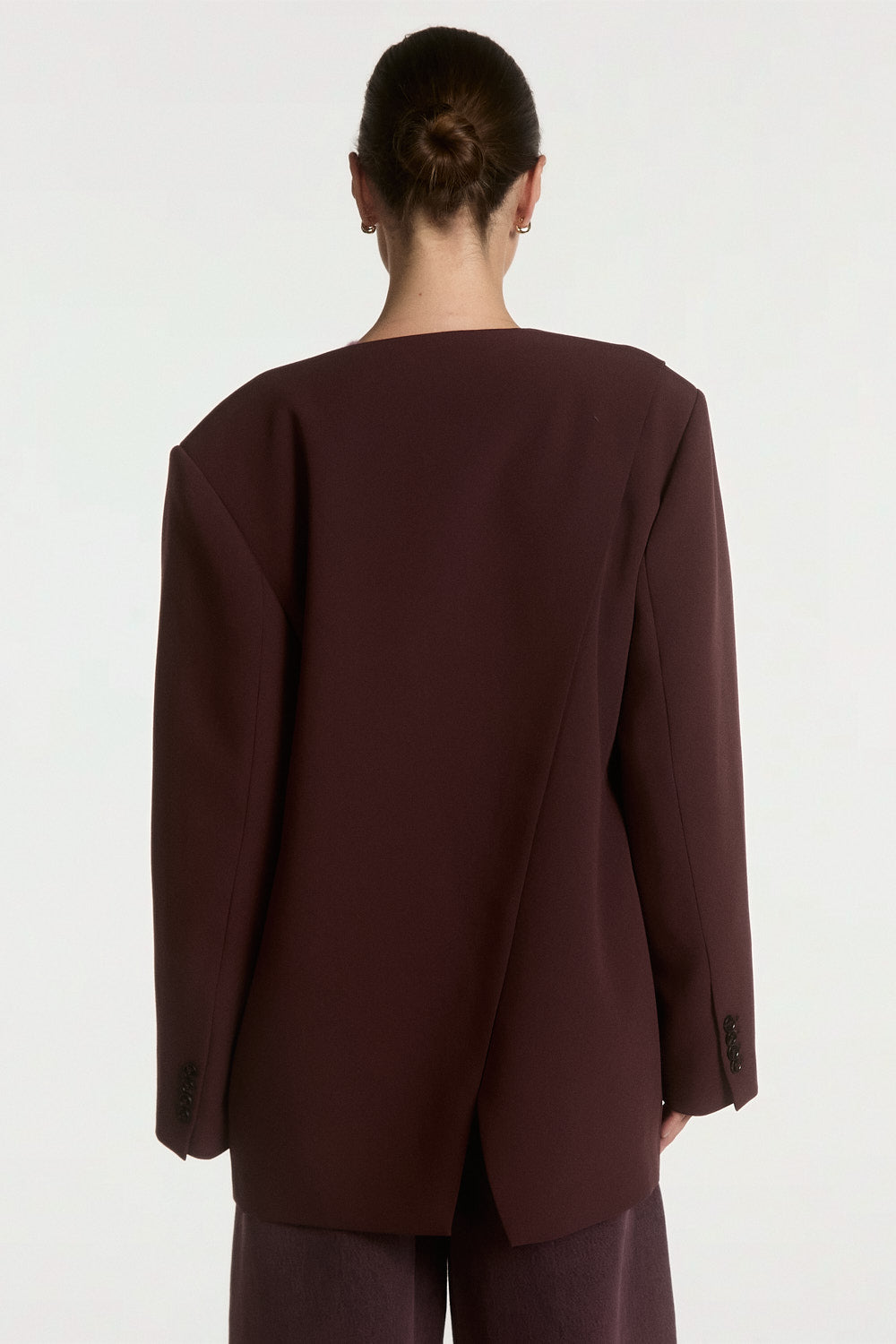 Aaiko Luray Blazer Bordeaux Elasticizzato Doppiopetto