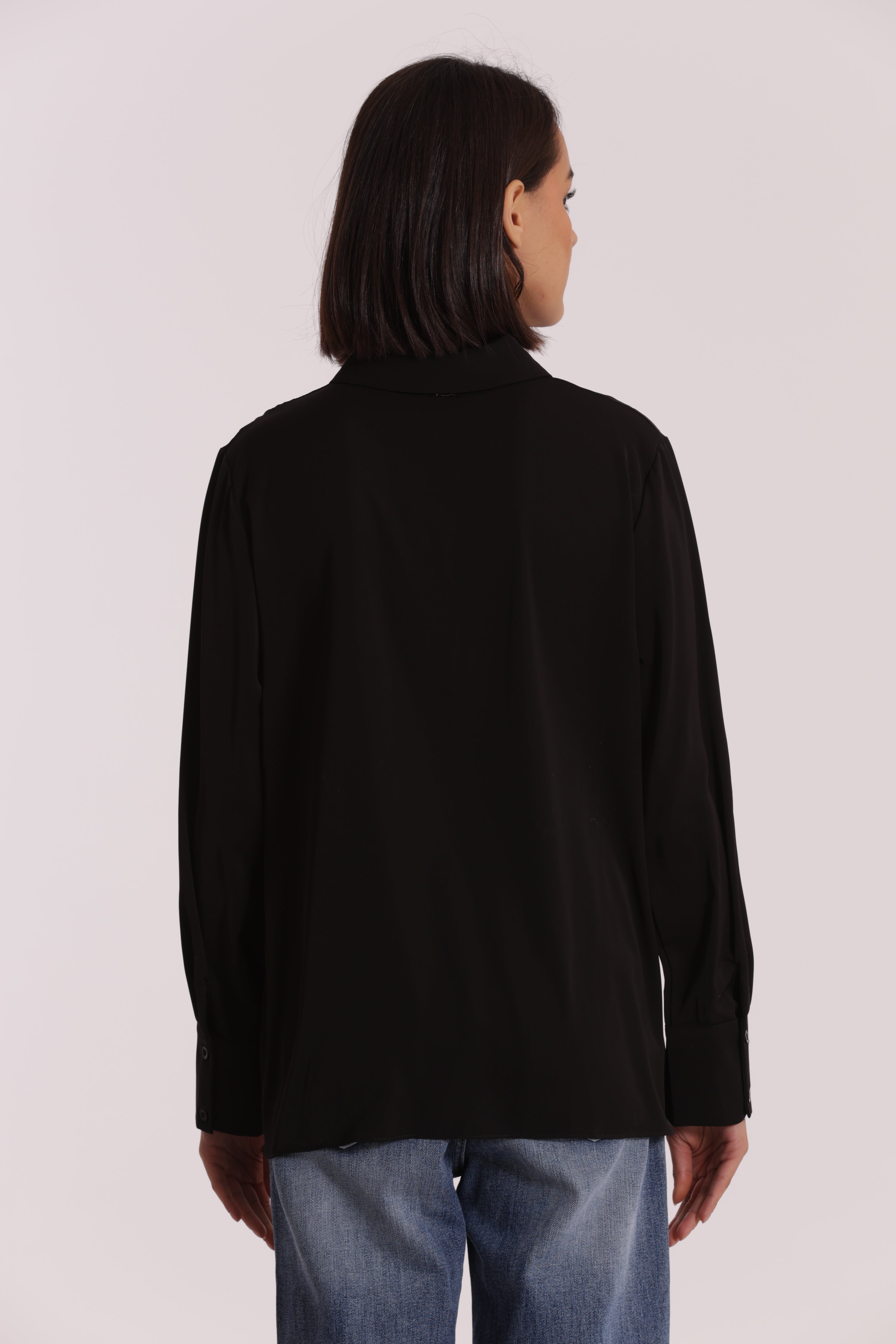 Mimi Mua Camicia Taschino Bicolor Nero Bianco