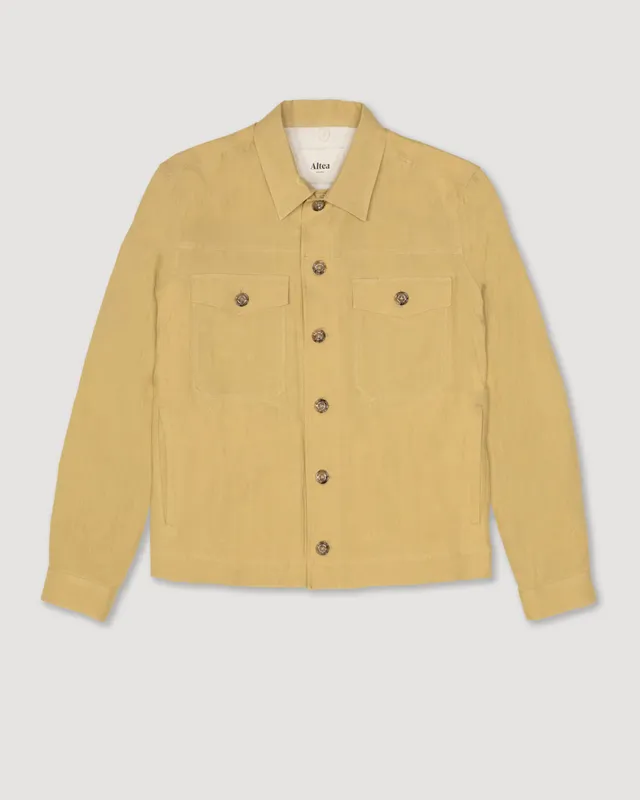 Altea Mitchell overshirt beige lino sfoderata