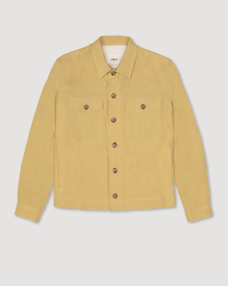 Altea Mitchell overshirt beige lino sfoderata