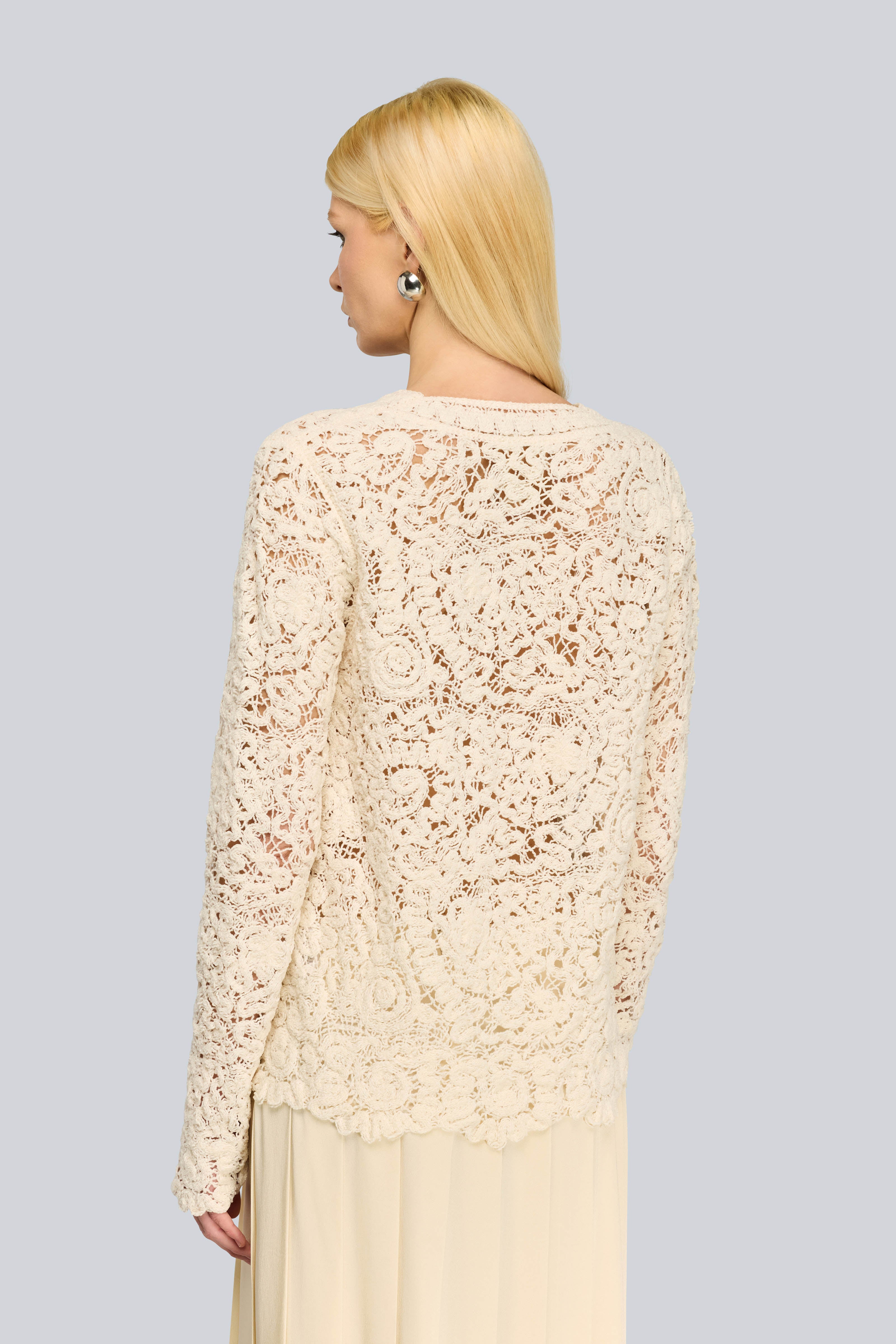 Semicouture Calanthe maglia scollo V burro cornely