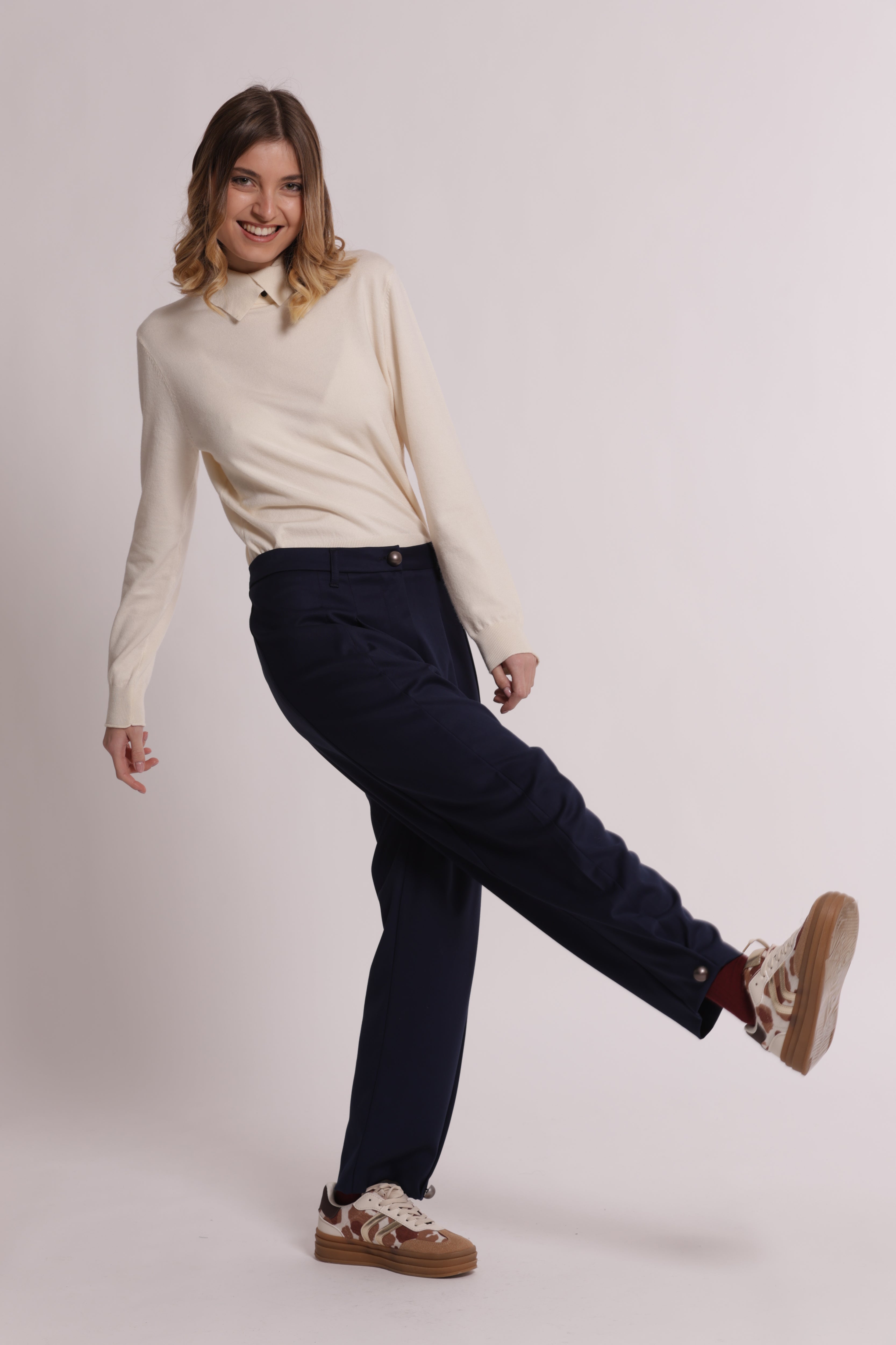 Mimi Mua Vanz pantalone con pinces nero