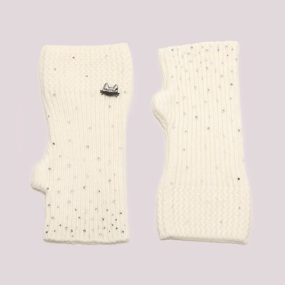 Mimi Mua Pioggia Strass Manicotti Nero
