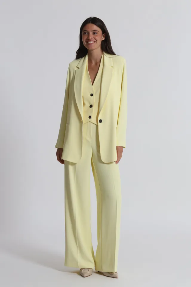 Mimi Mua Pantalone Palazzo Giallo Chiaro