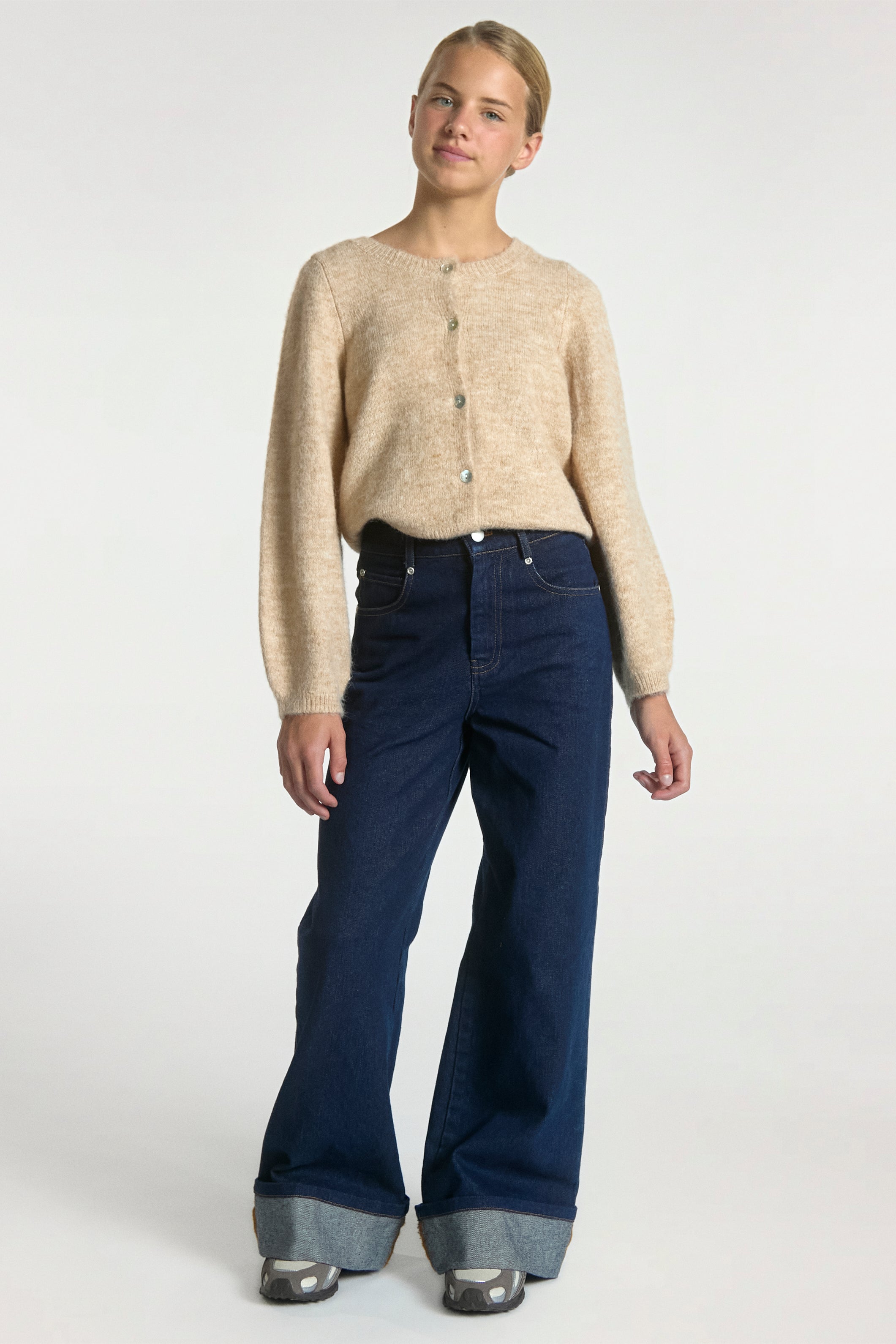 Aaiko Jady cardigan beige in misto lana