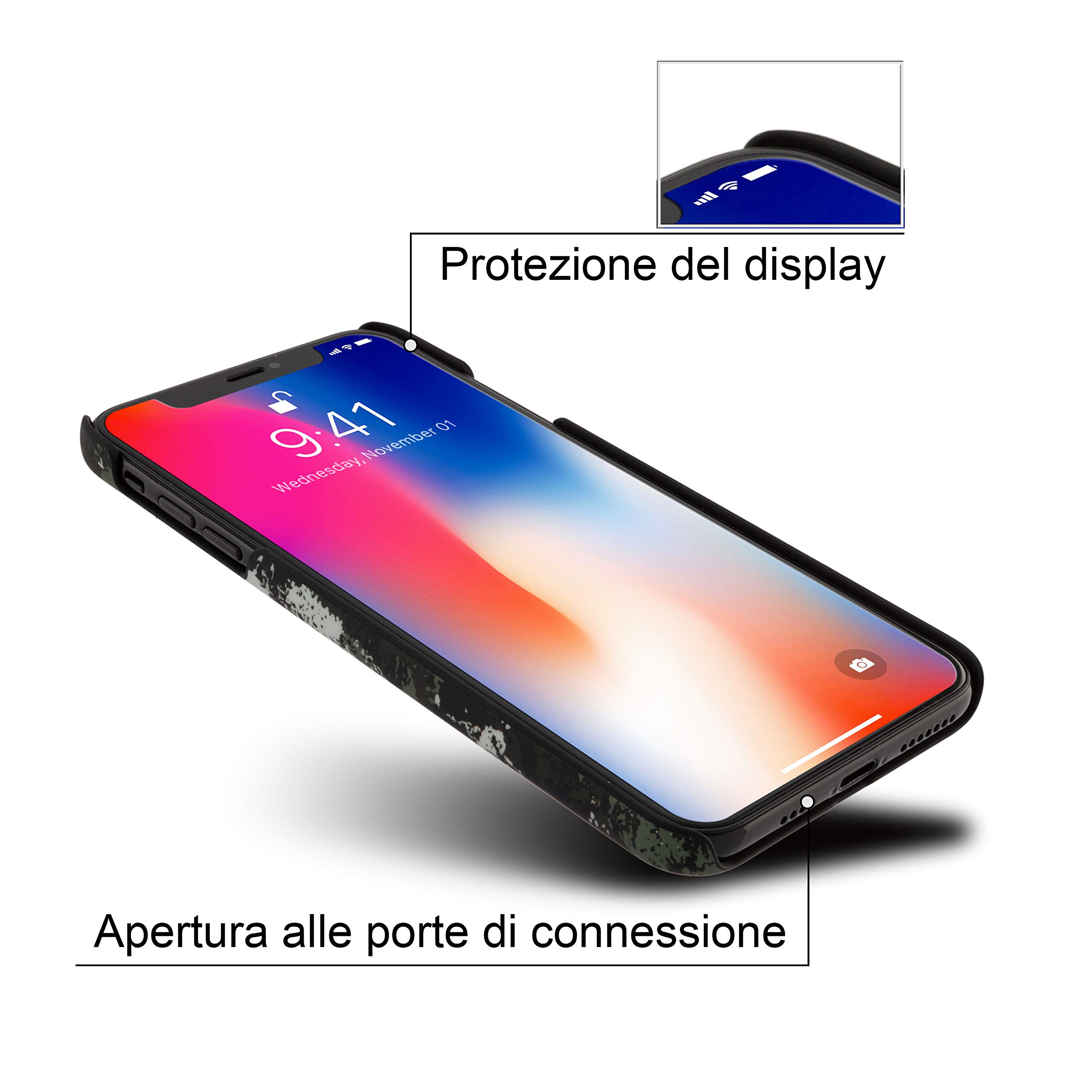 Marcelo Burlon Cover iPhone XS Max Rigida Antiurto