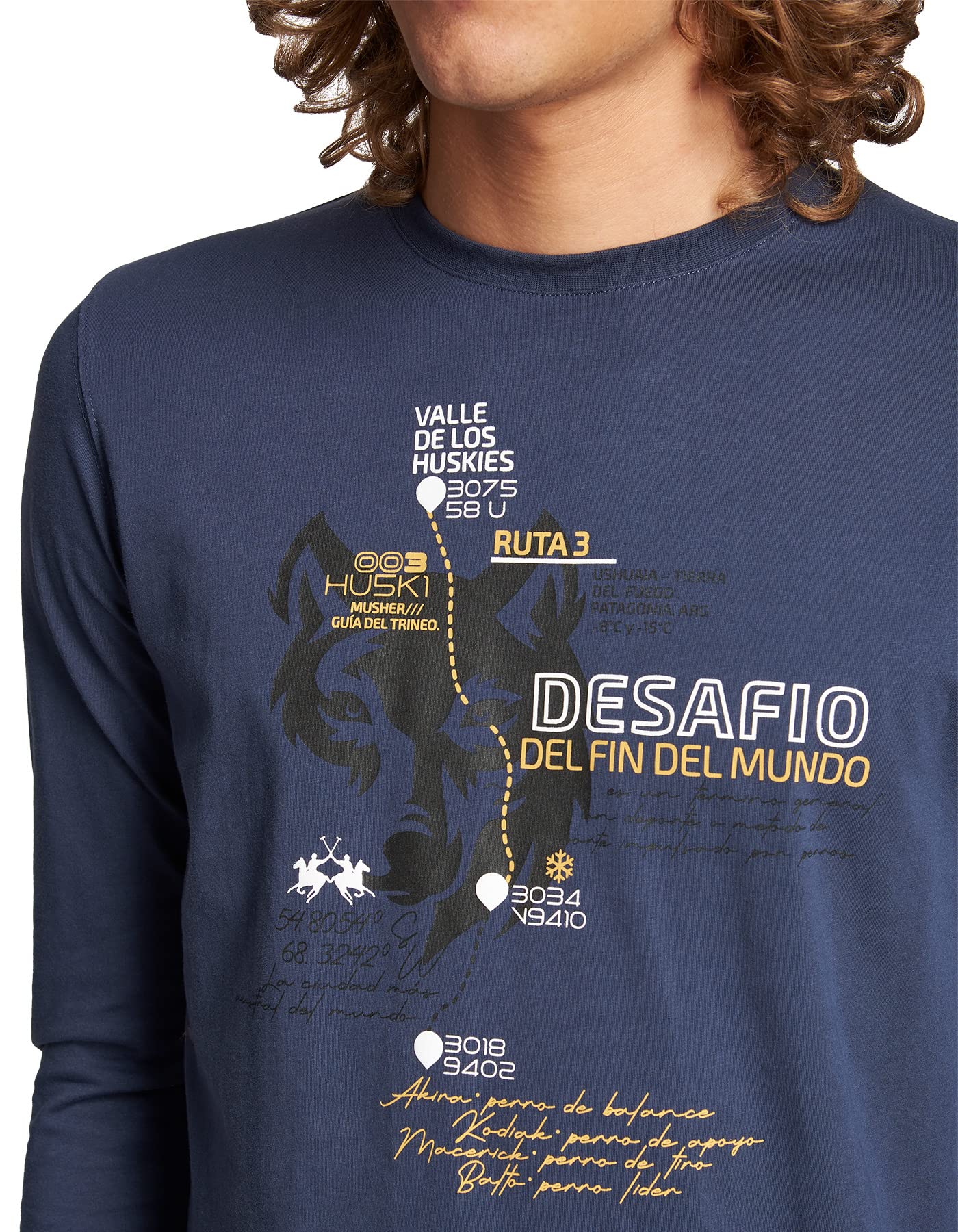 La Martina Serenico T-Shirt Uomo Cotone Stampa Logo