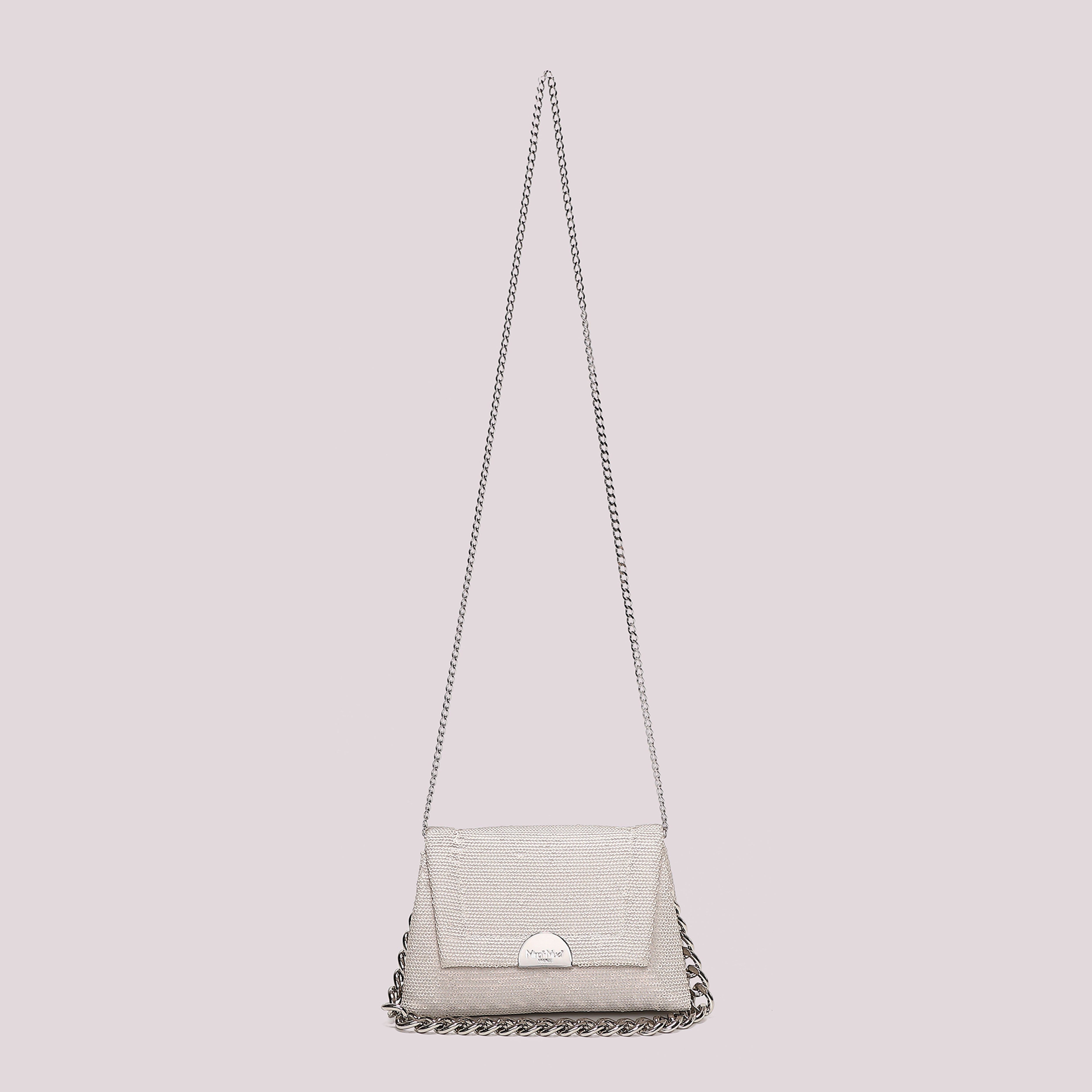 Mimi Mua Catena e Paillettes borsa a mano nero