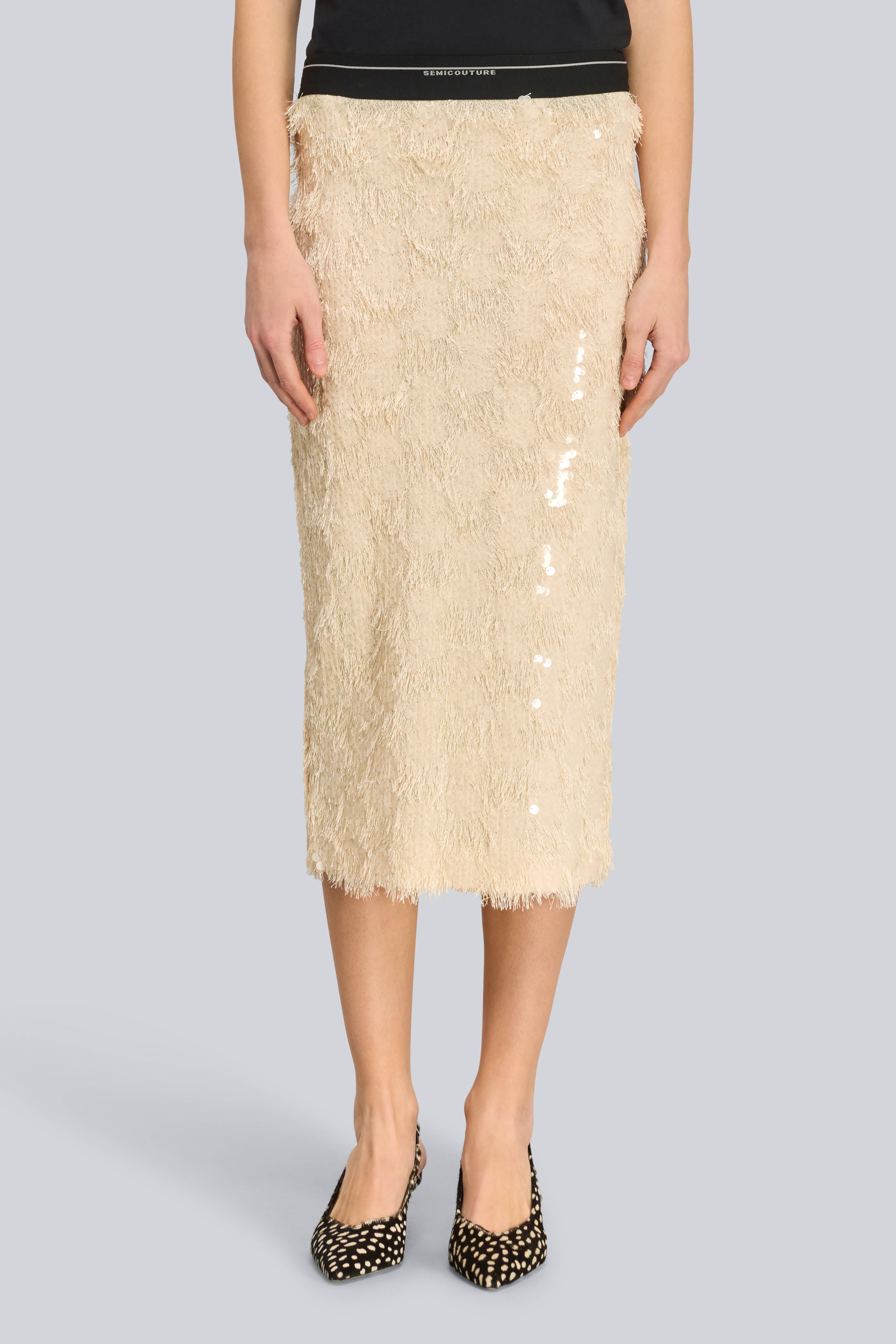 Semicouture Bindy Gonna Paillettes Midi Regular