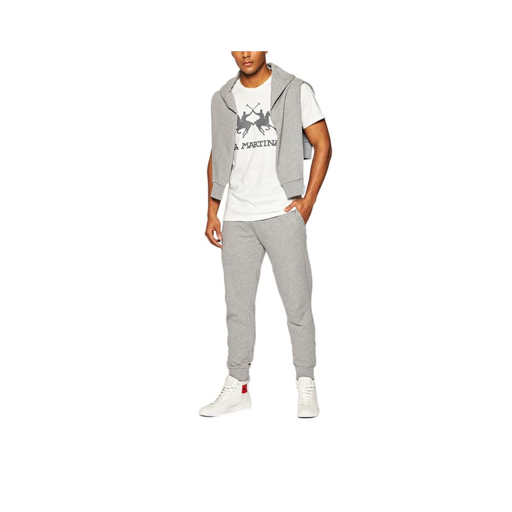La Martina CCMR05 JS206 T-Shirt Uomo Off White Cotone