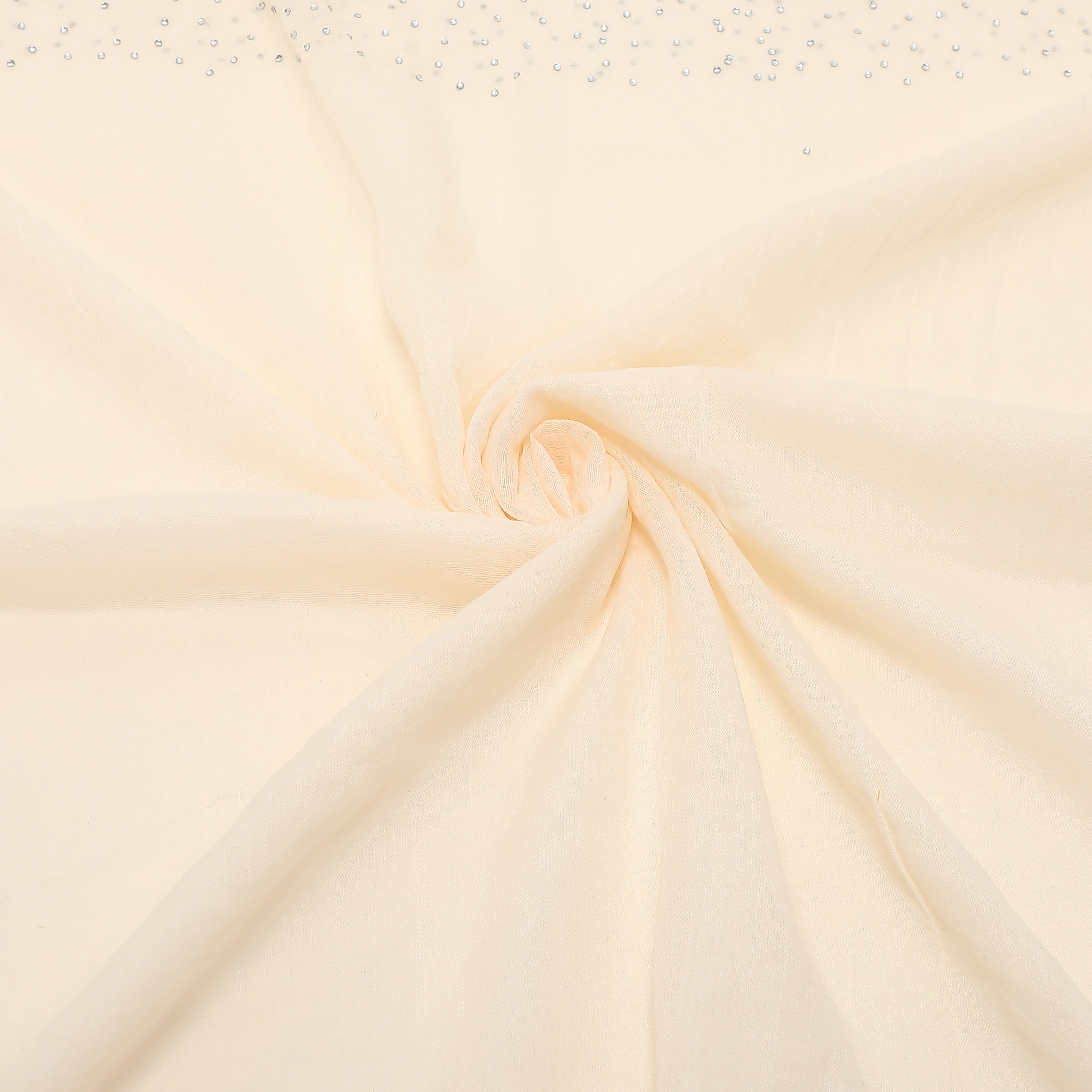 Mimi Mua Tinta Unita foulard panna con strass