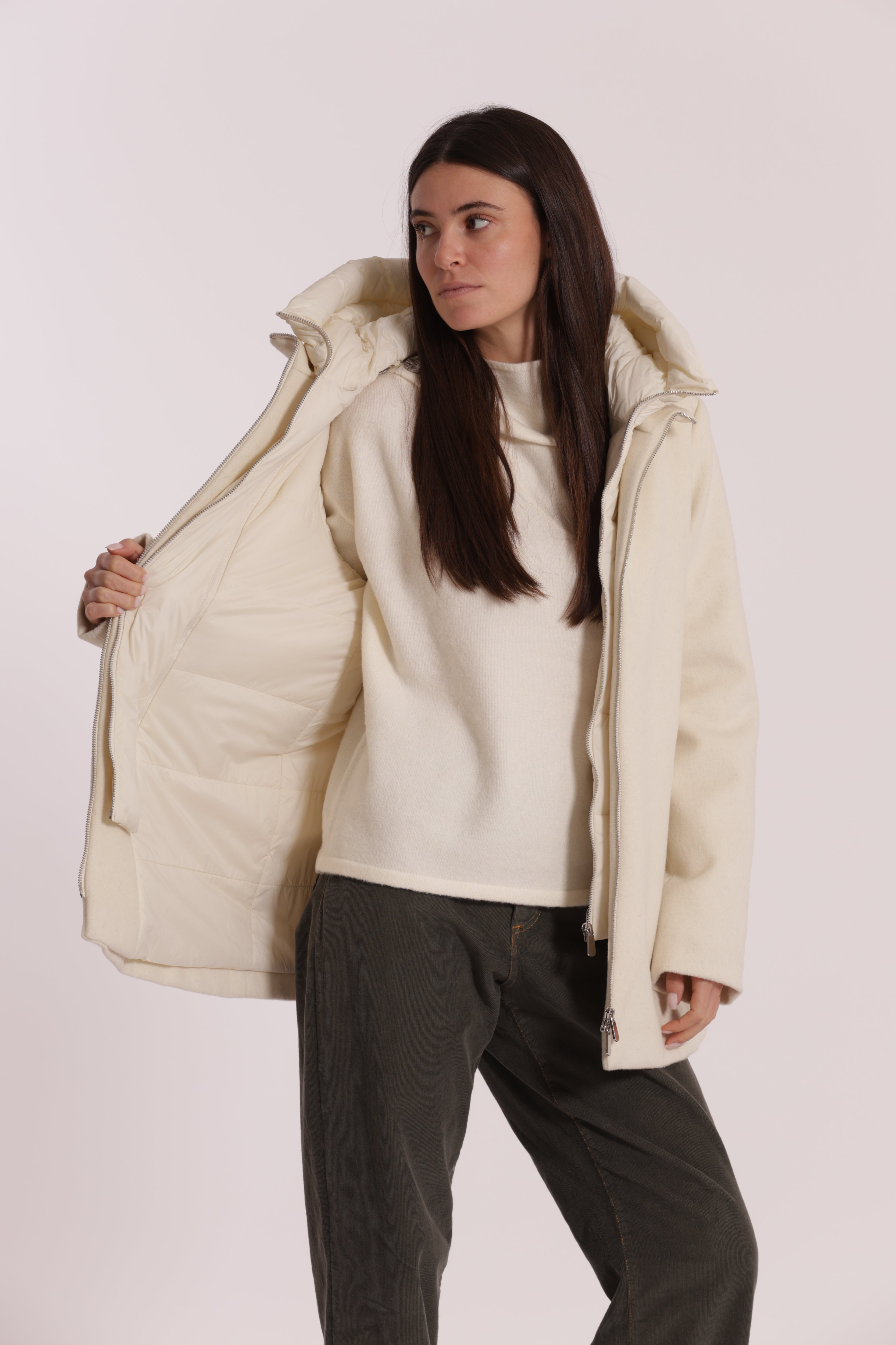 Mimi Mua Cappotto Corto Piumino Nero