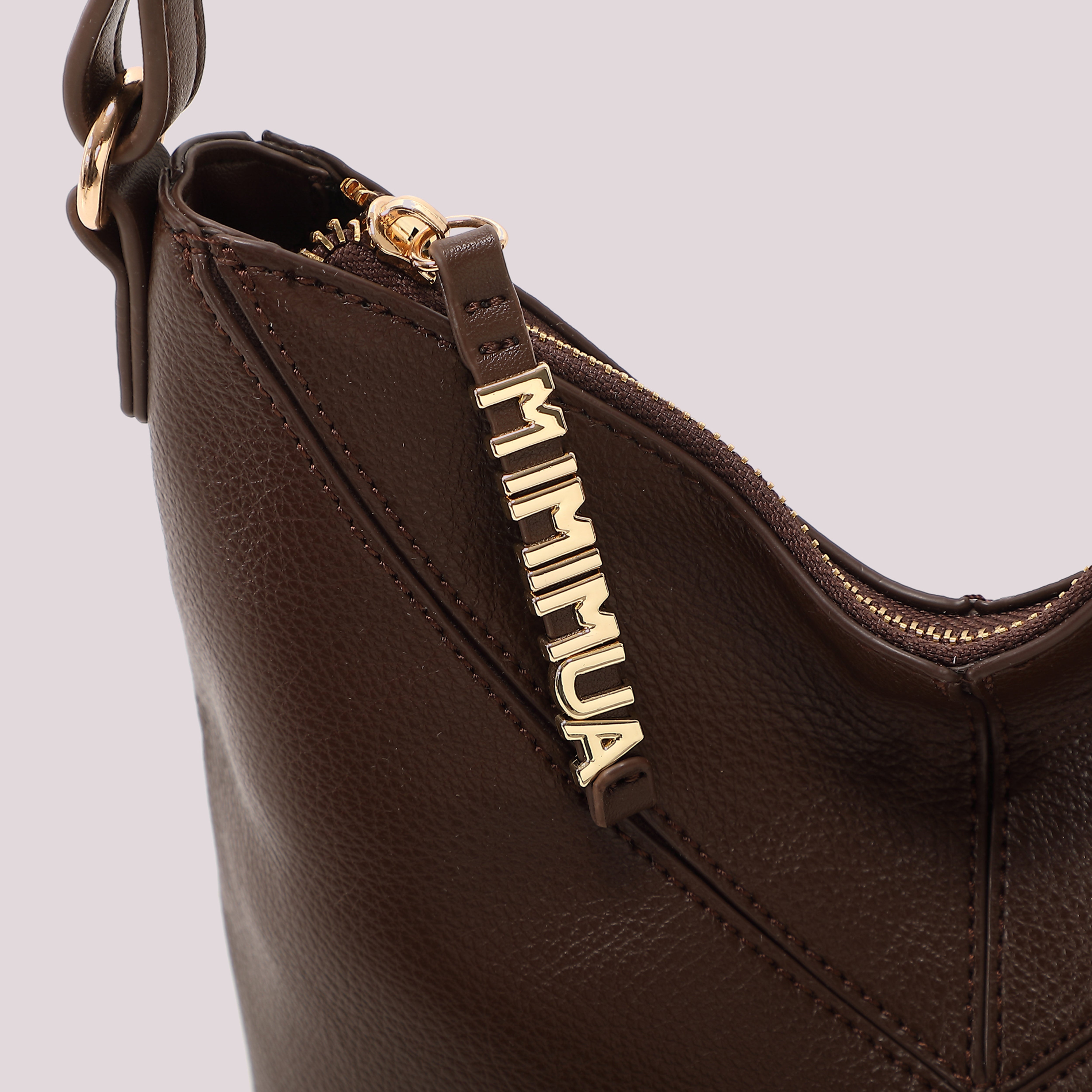Mimi Mua borsa tracolla lettere zip tracolla nera 22 cm
