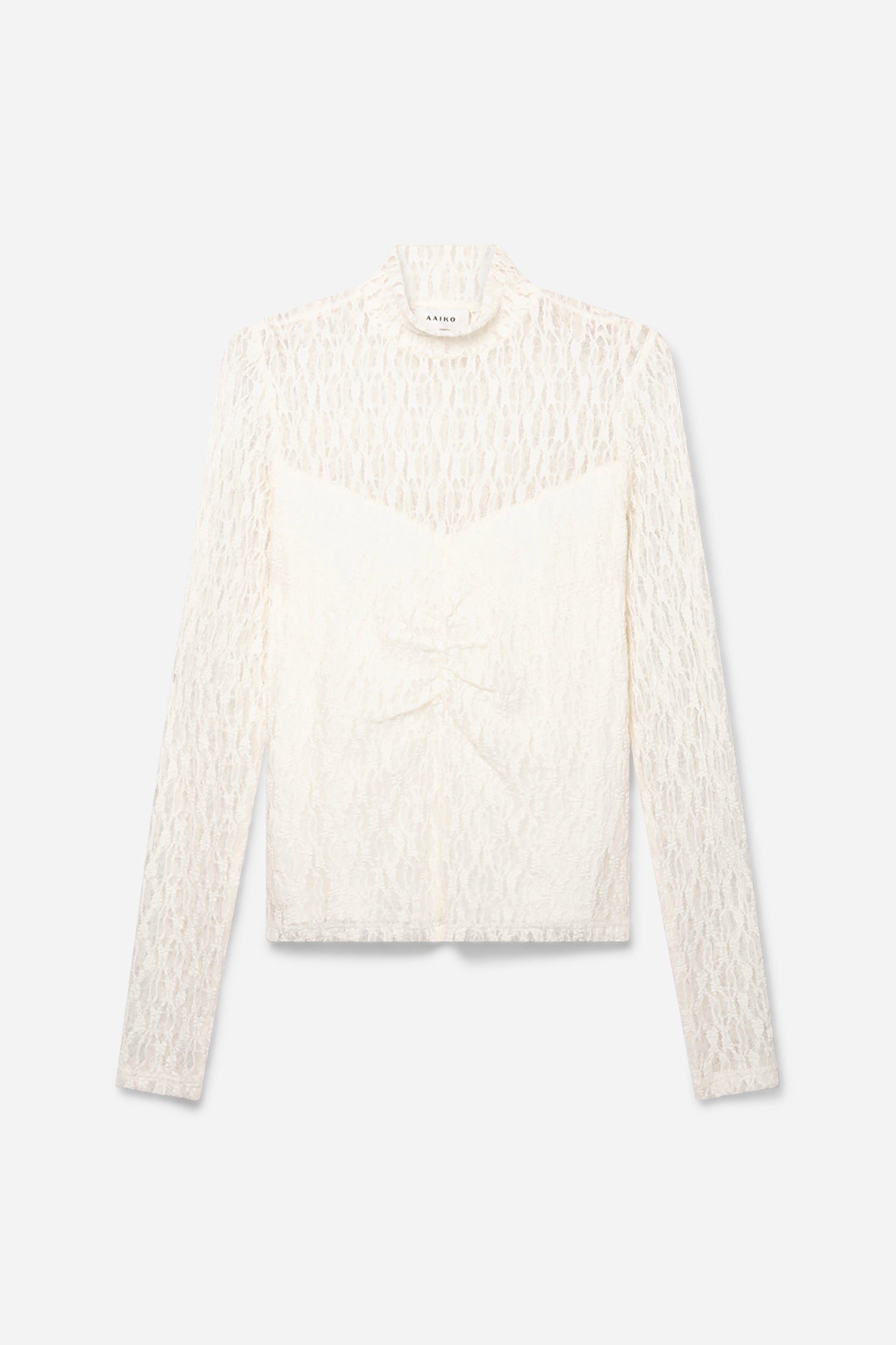 Aaiko Amy top crema collo alto