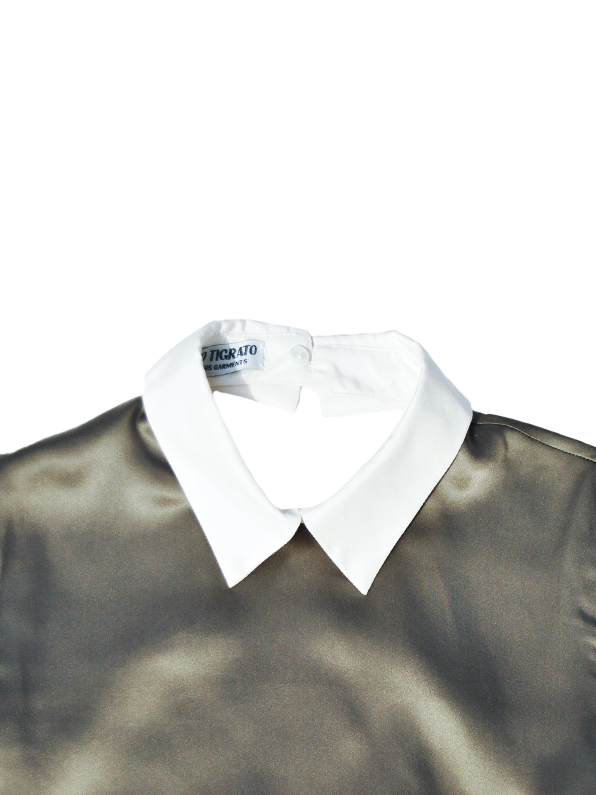 GiglioTigrato Paris camicia seta kaki schiena scoperta