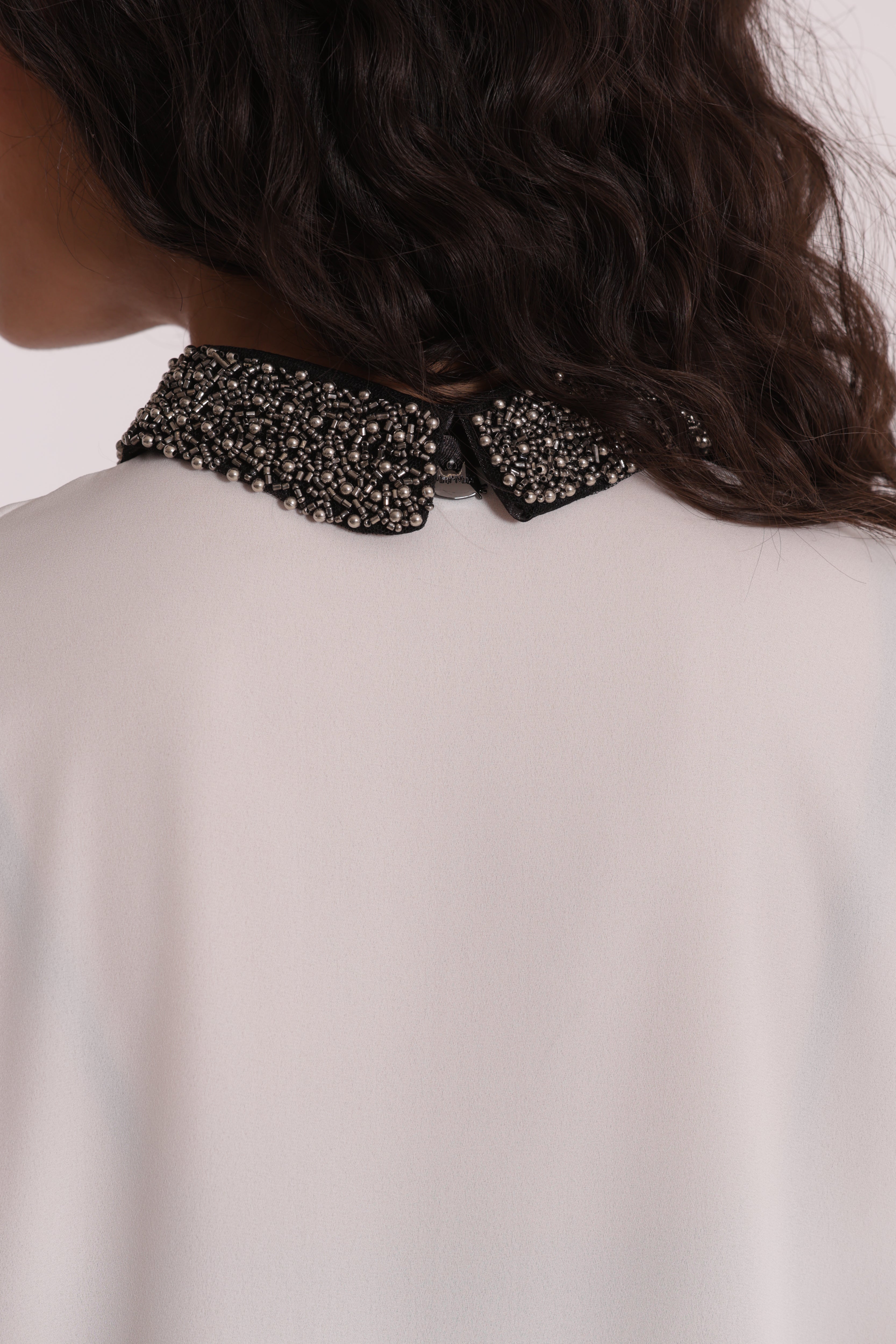 Mimi Mua Camicia con Collo Ricamato in poliestere
