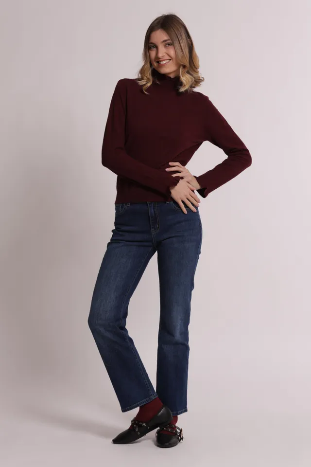 Mimi Mua Jeans Straight blu medio cotone