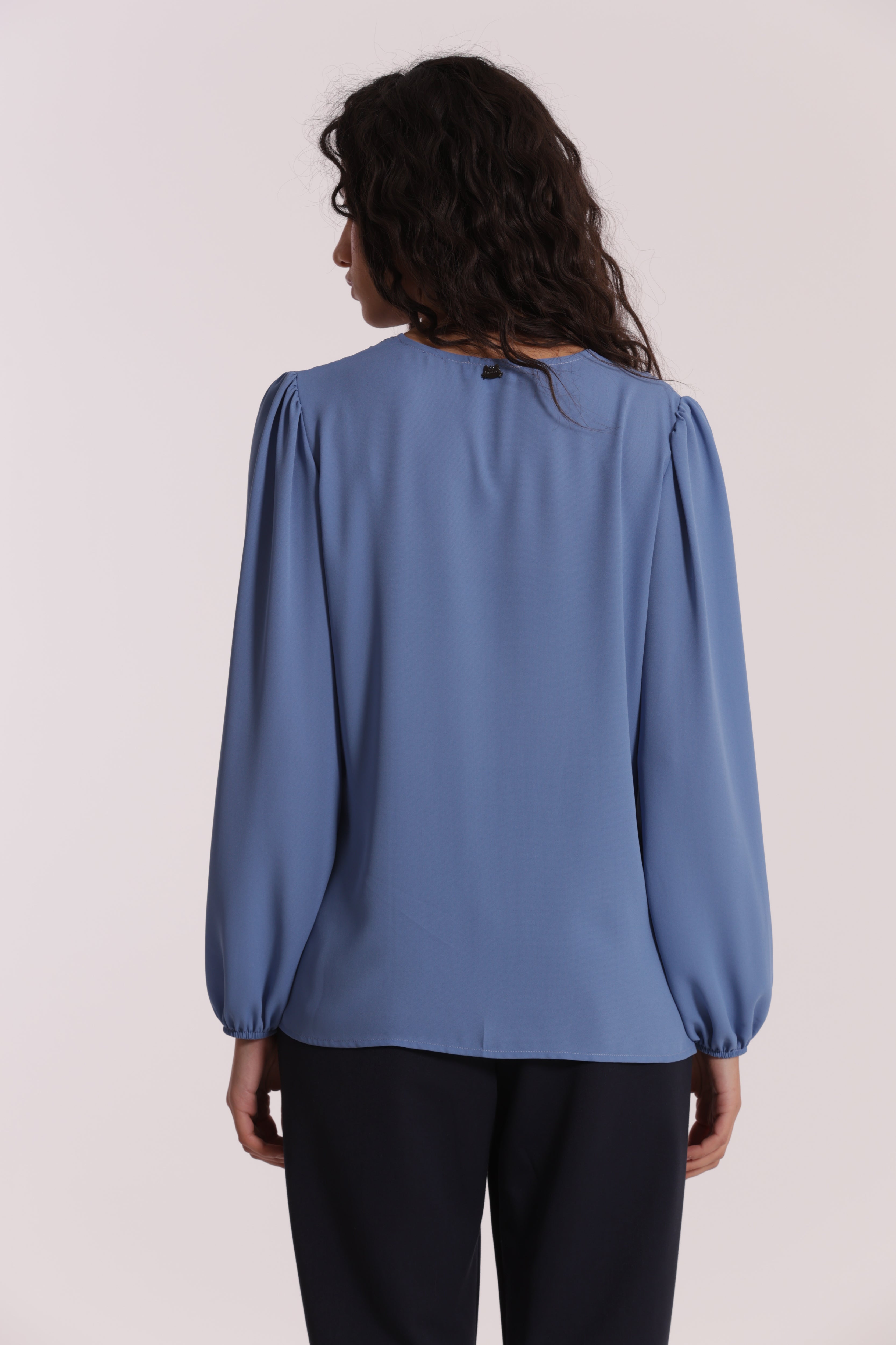 Mimi Mua Blusa Scollo a V Dettaglio Collo blusa