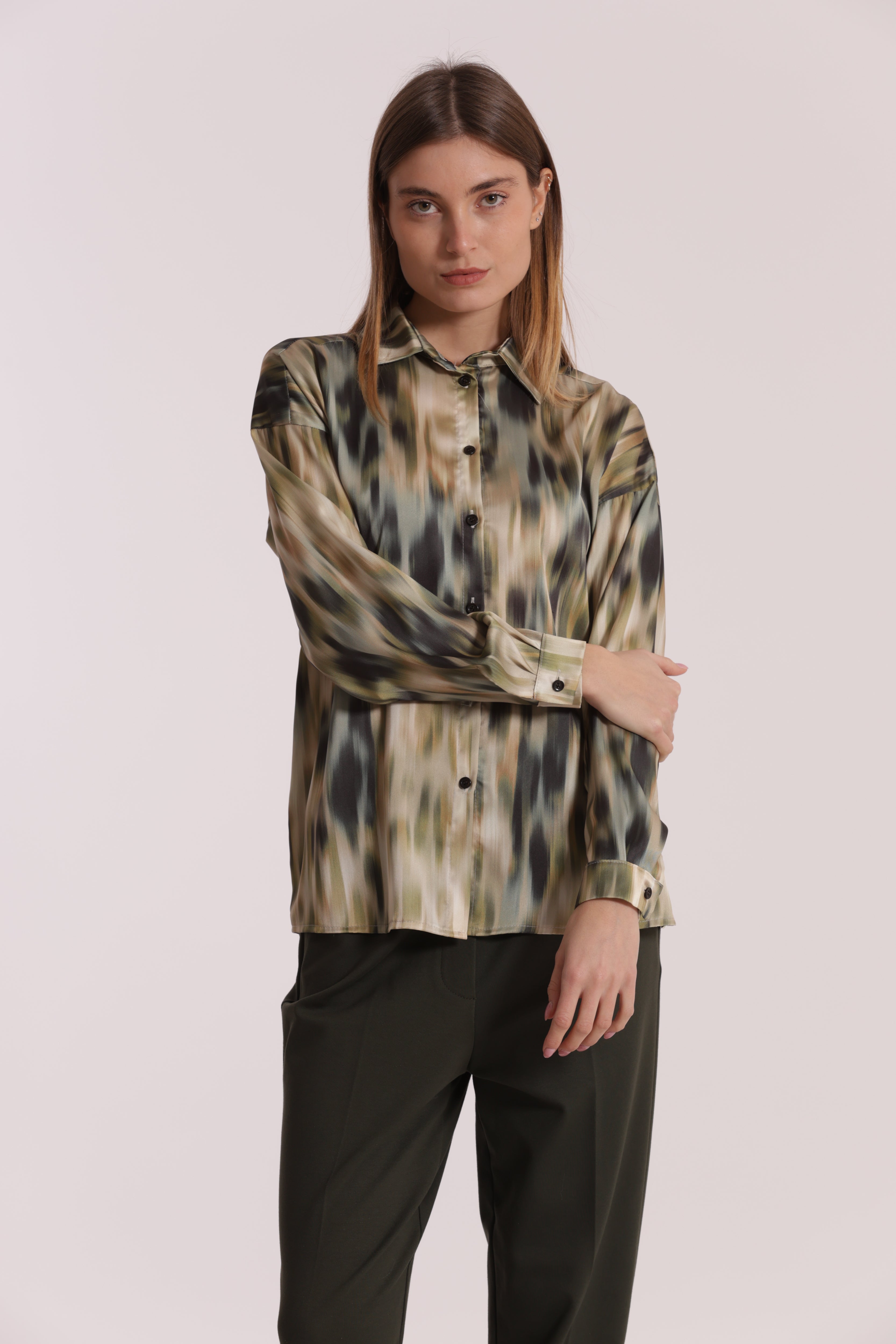 Mimi Mua Fantasia Fusion camicia uomo fantasia poliestere