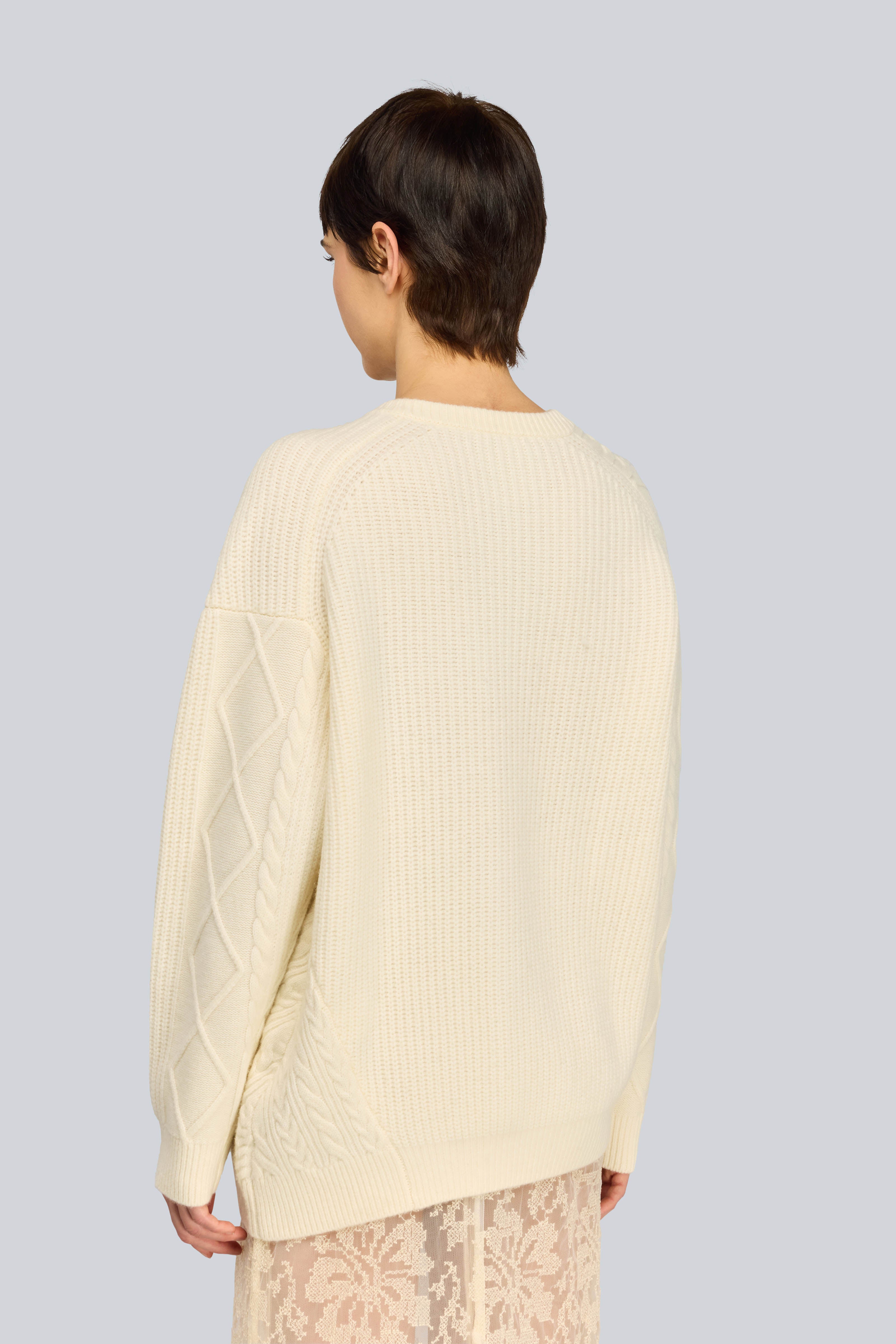 Semicouture Malvina S6WE61 cardigan burro lana over