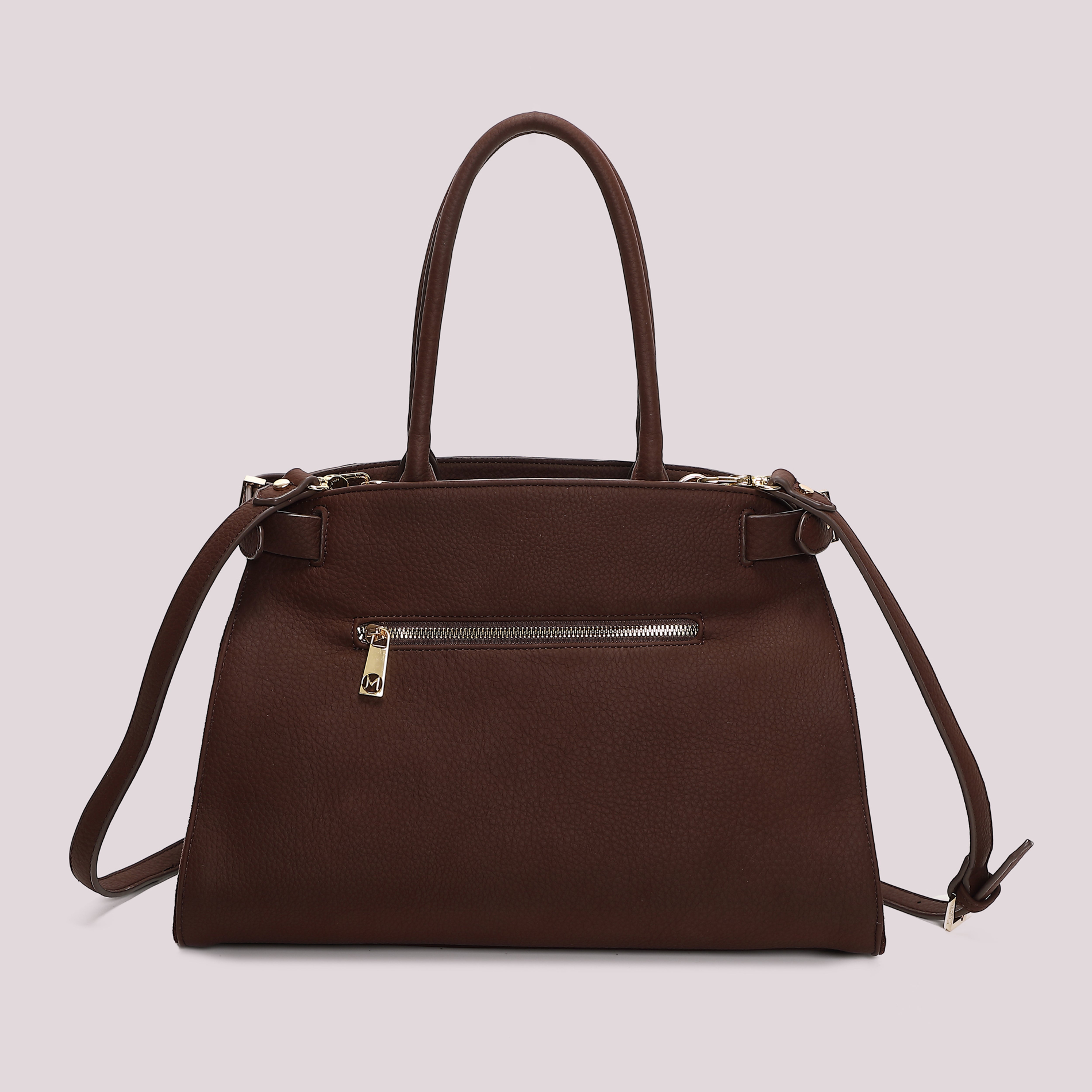 Mimi Mua borsa shopping con fianchi effetto camoscio nera