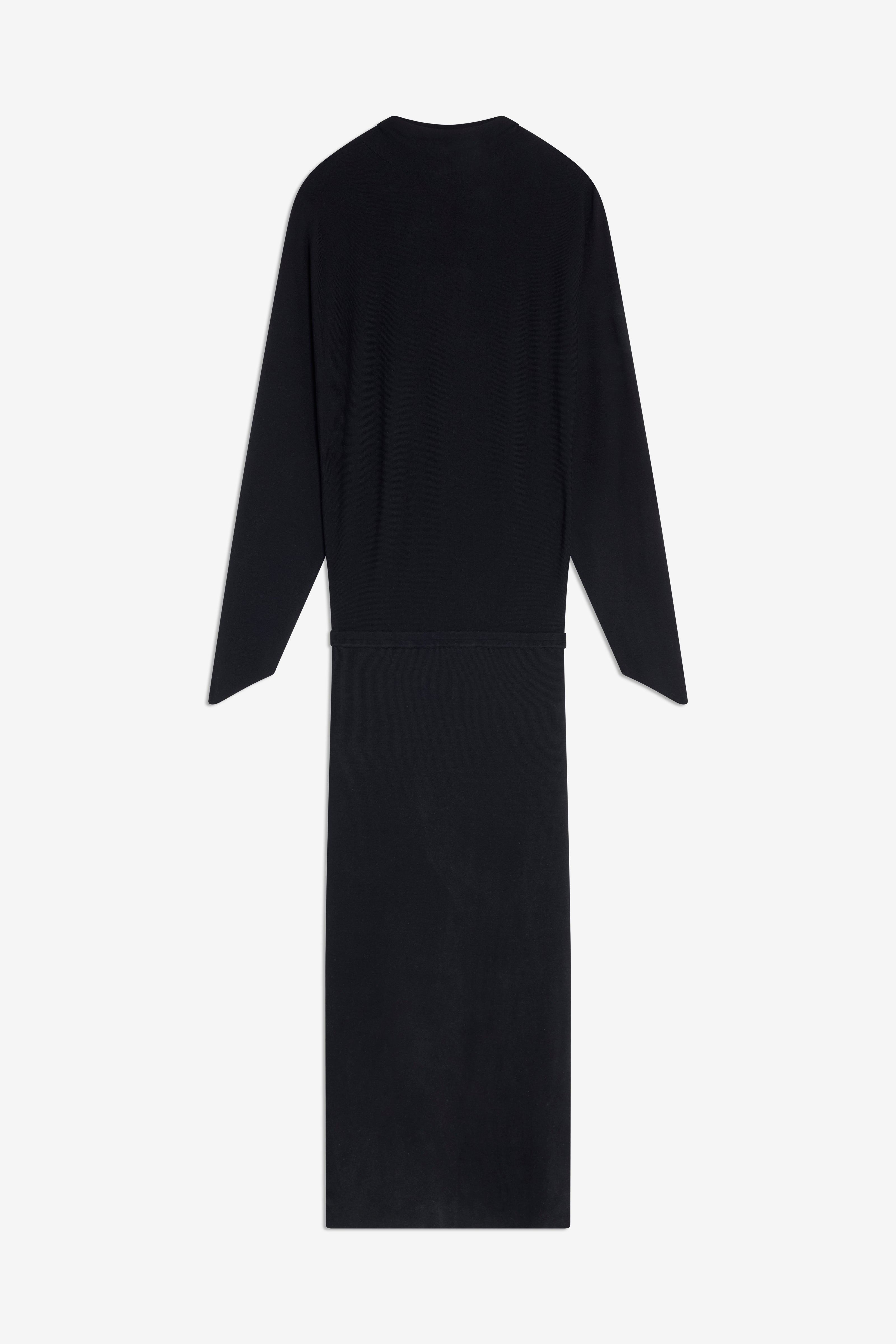 Semicouture Callie S6WC39 abito nero viscosa elasticizzata