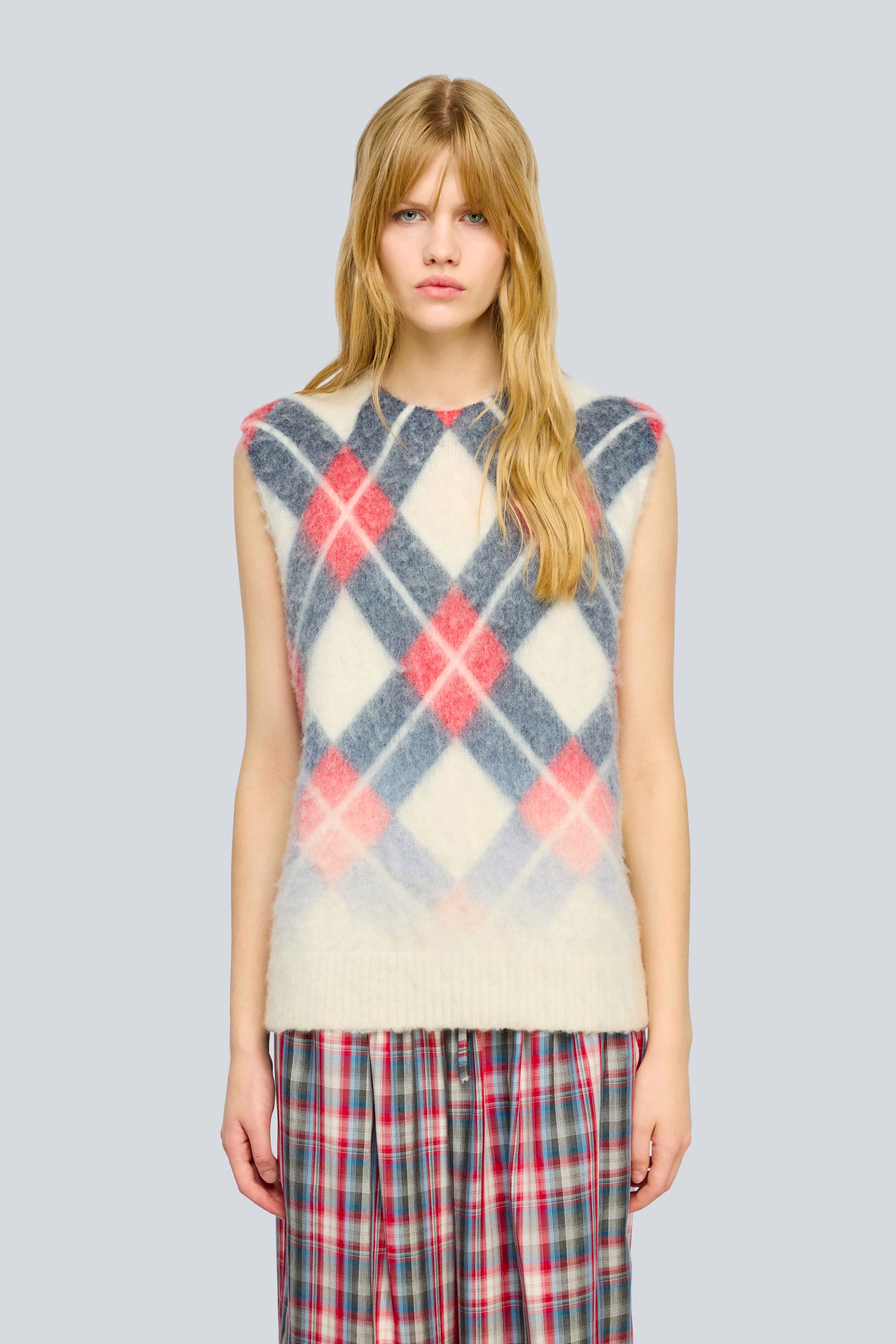 Semicouture Hailey gilet rombi avio alpaca