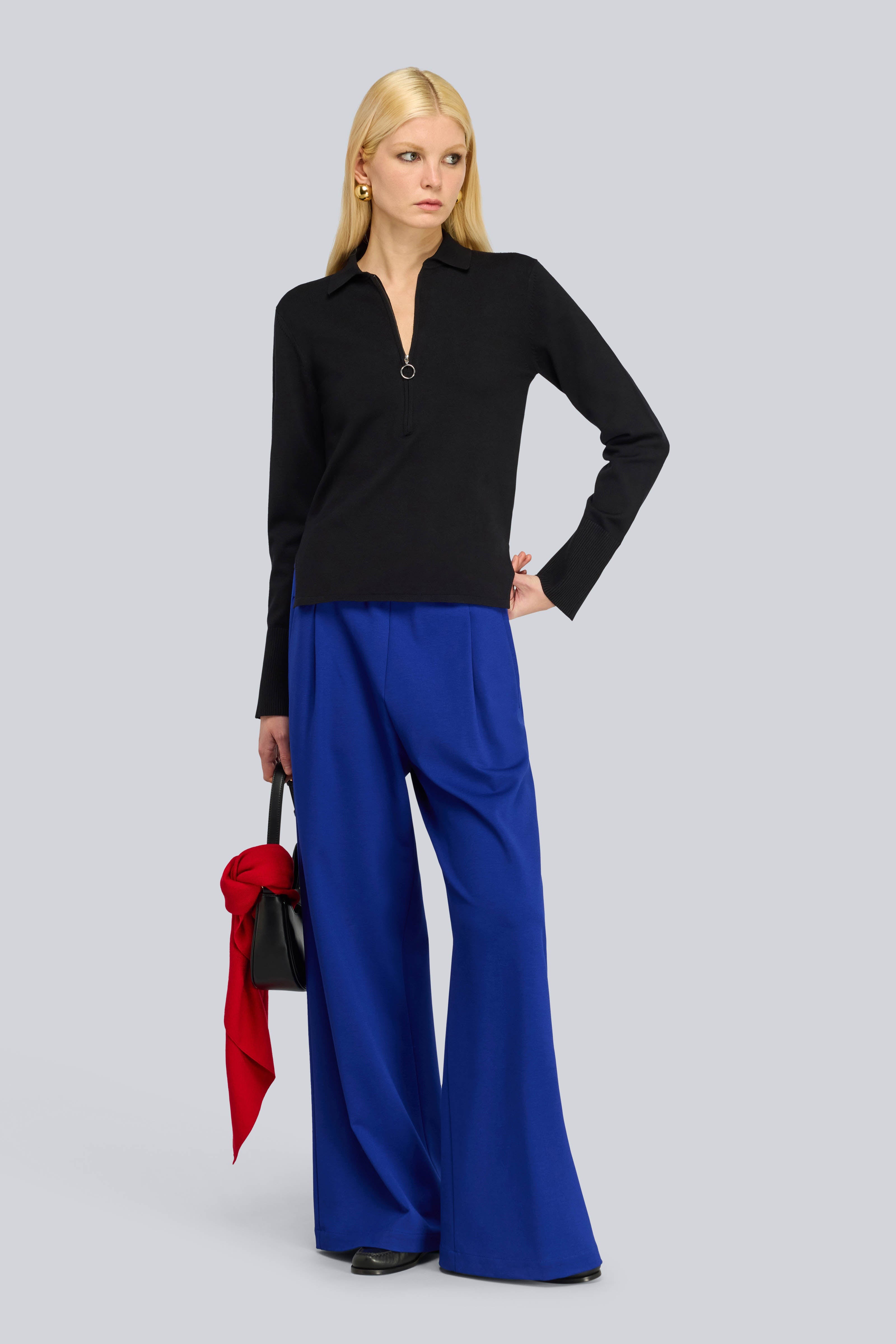 Semicouture Jhonny pantalone palazzo nero