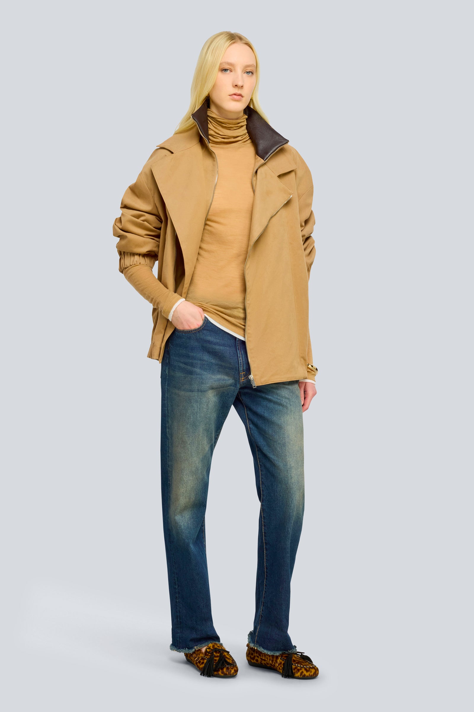 Semicouture Roxane dolcevita jersey lana cammello