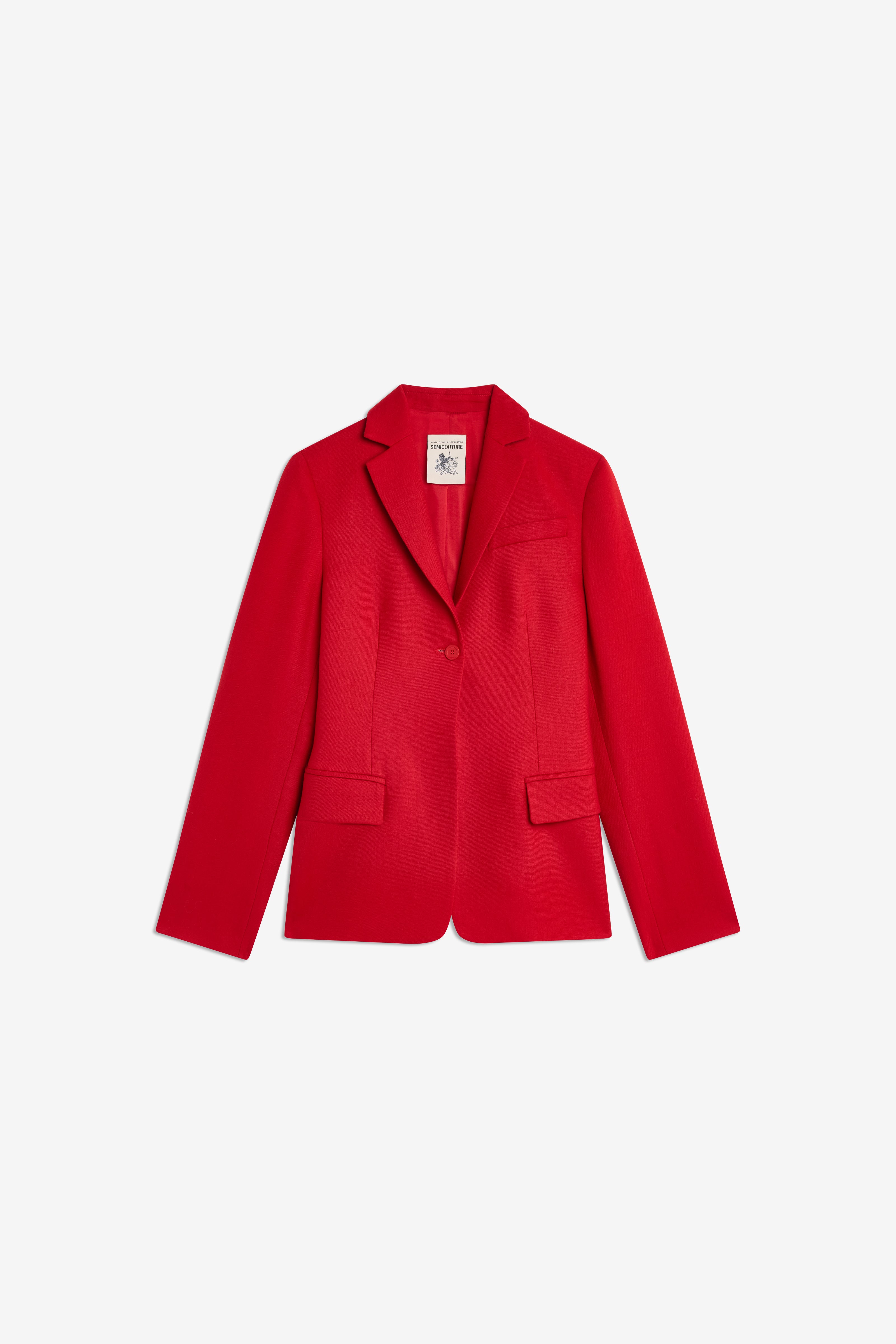 Semicouture Katee giacca flanella rosso lacca