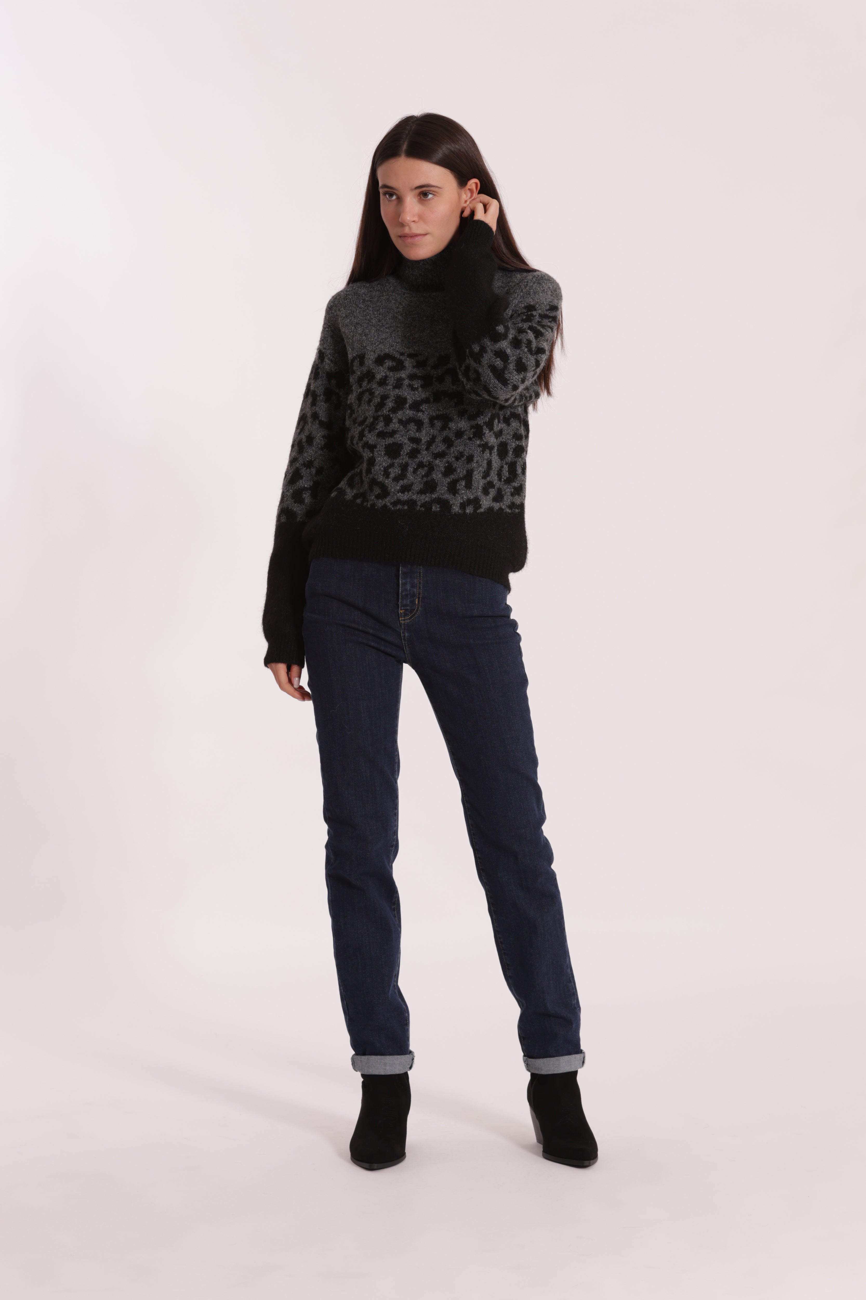 Mimi Mua Jeans Sigaretta jeans nero elasticizzato