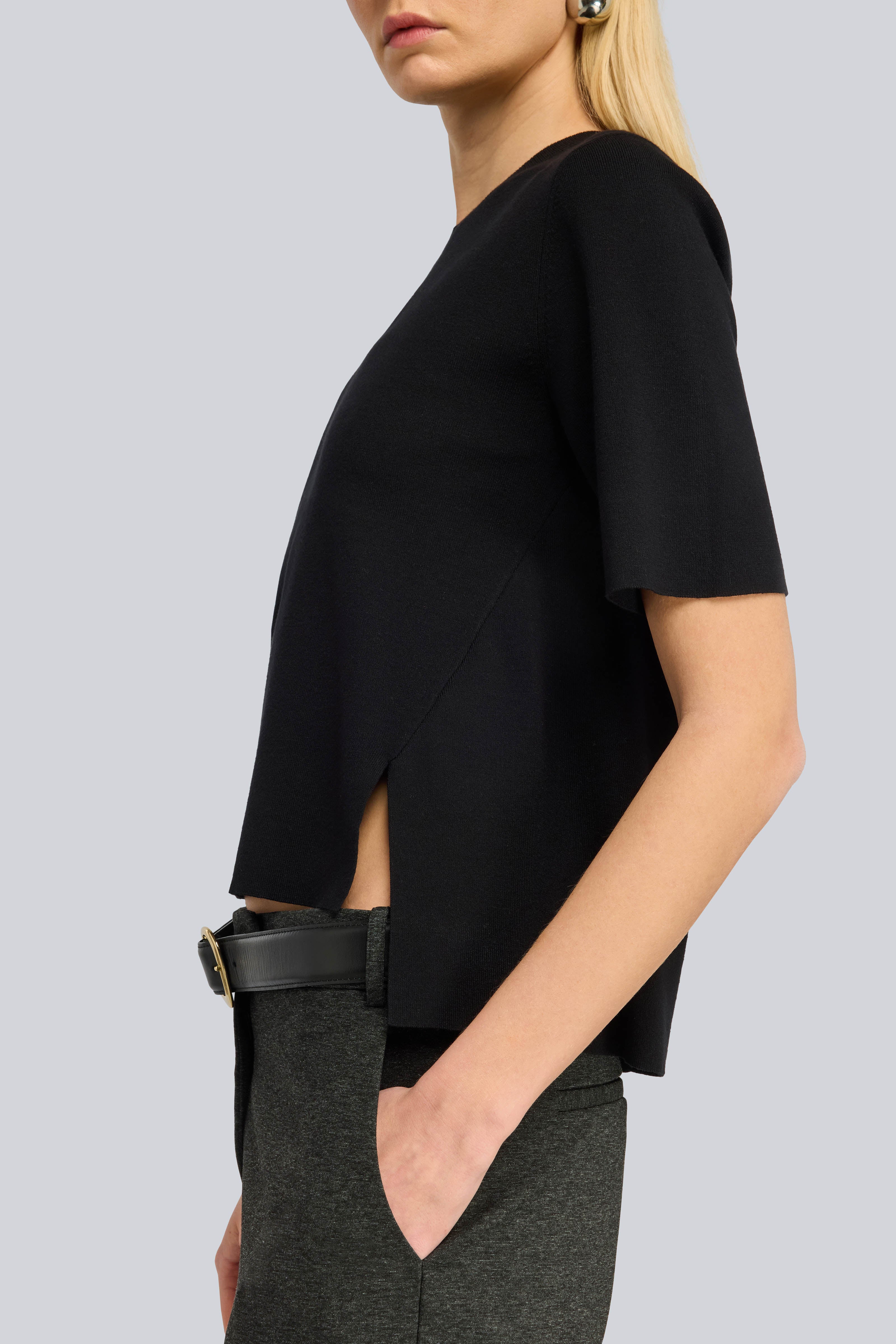 Semicouture Kitty maglia maniche corte nero