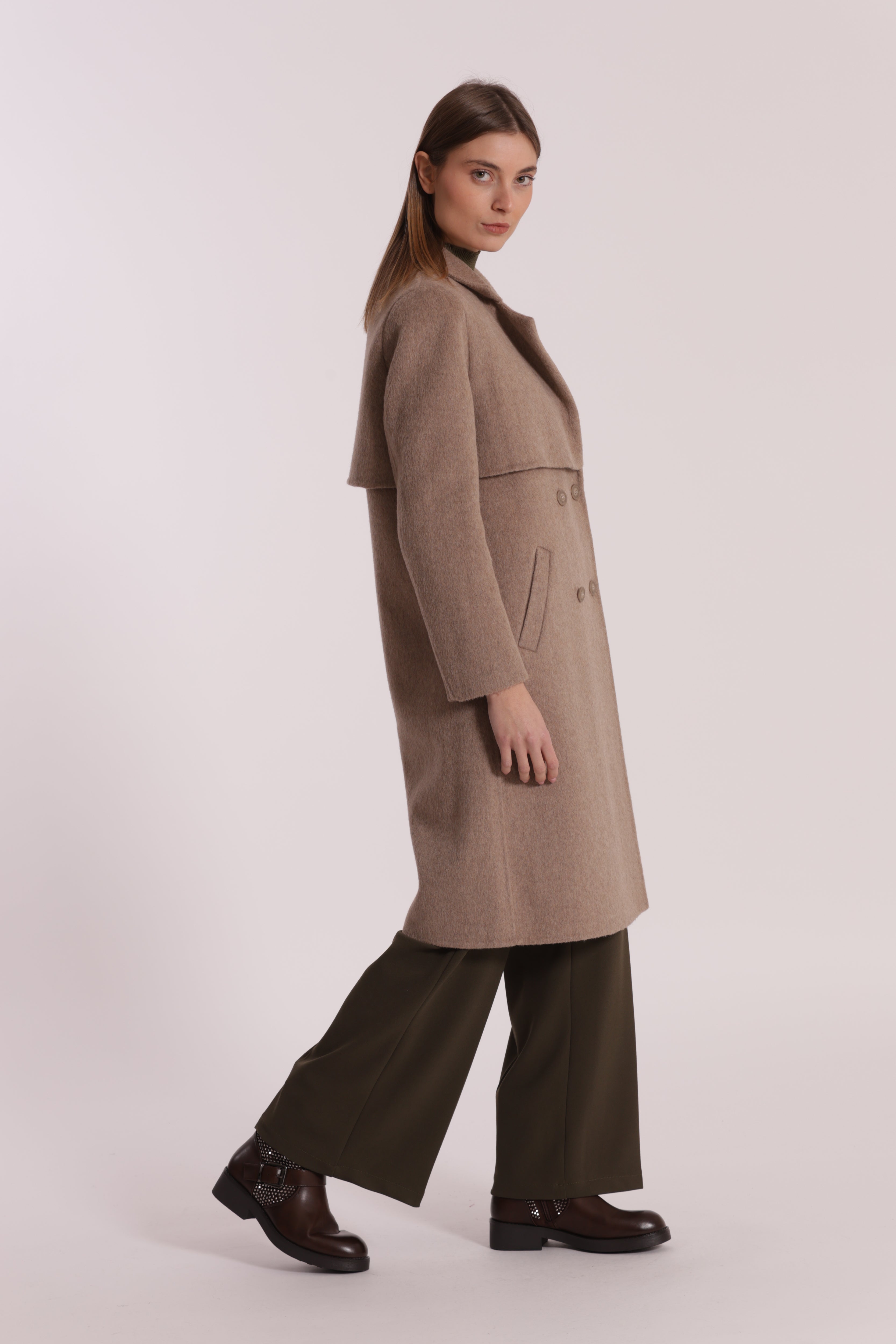 Mimi Mua Barone tto cappotto nero mezza lana