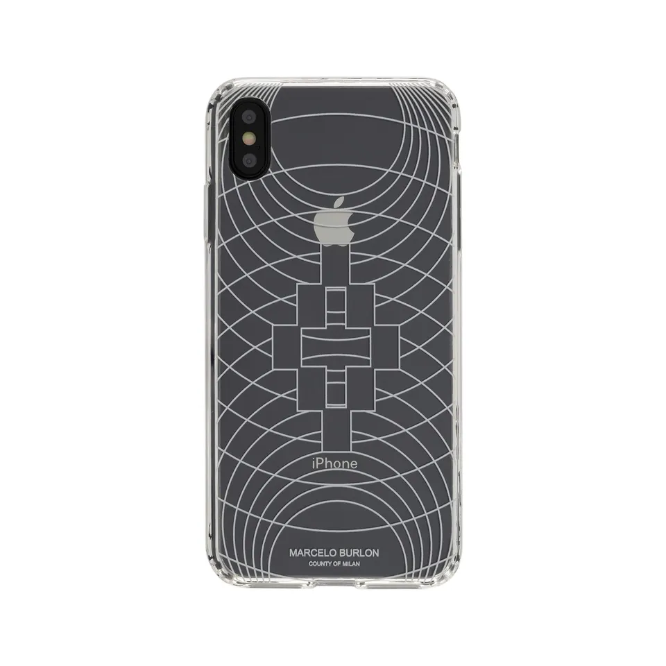 Marcelo Burlon County of Milan iPhone X/XS cover trasparente antiurto