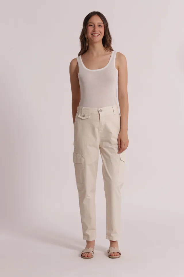 Mimi Mua pantalone tasconi bengalina burro