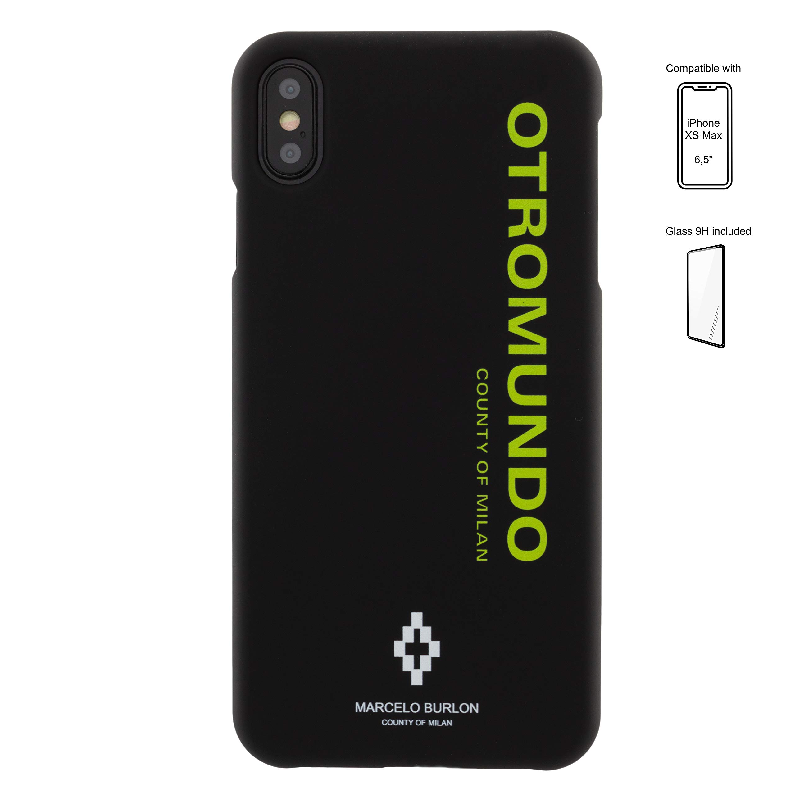 Marcelo Burlon County of Milan custodia iPhone XS Max antiurto vetro 9H