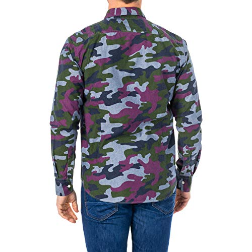 La Martina LMC033 camicia uomo manica lunga collo rever