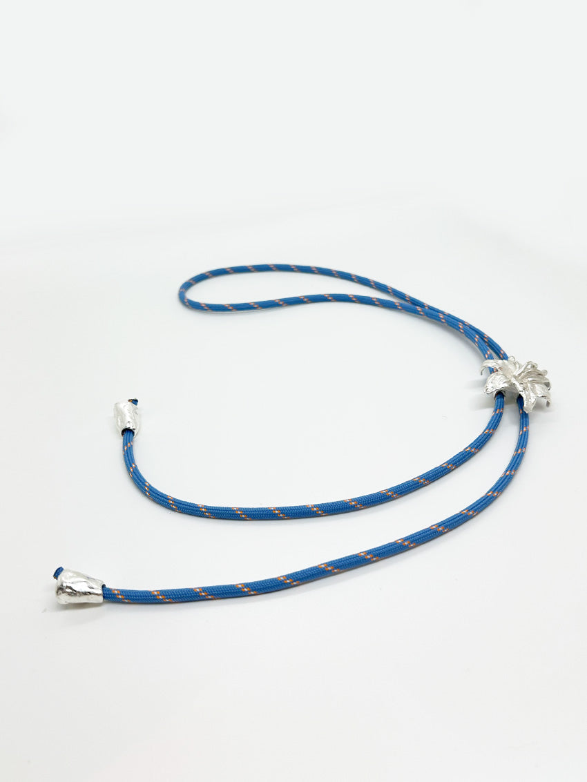 GiglioTigrato Bolo Tie collana giglio azzurra bronzo