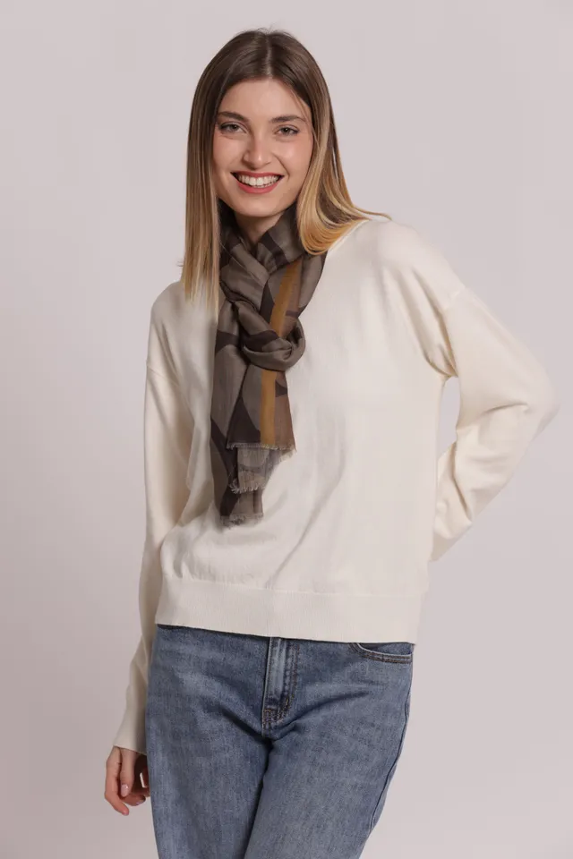 Mimi Mua Foulard Maculato sciarpa leggera 180x80 petrolio
