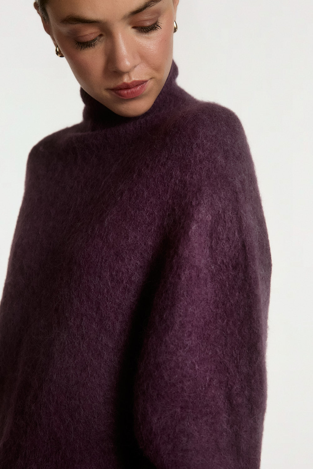 Aaiko Channa maglione viola collo alto