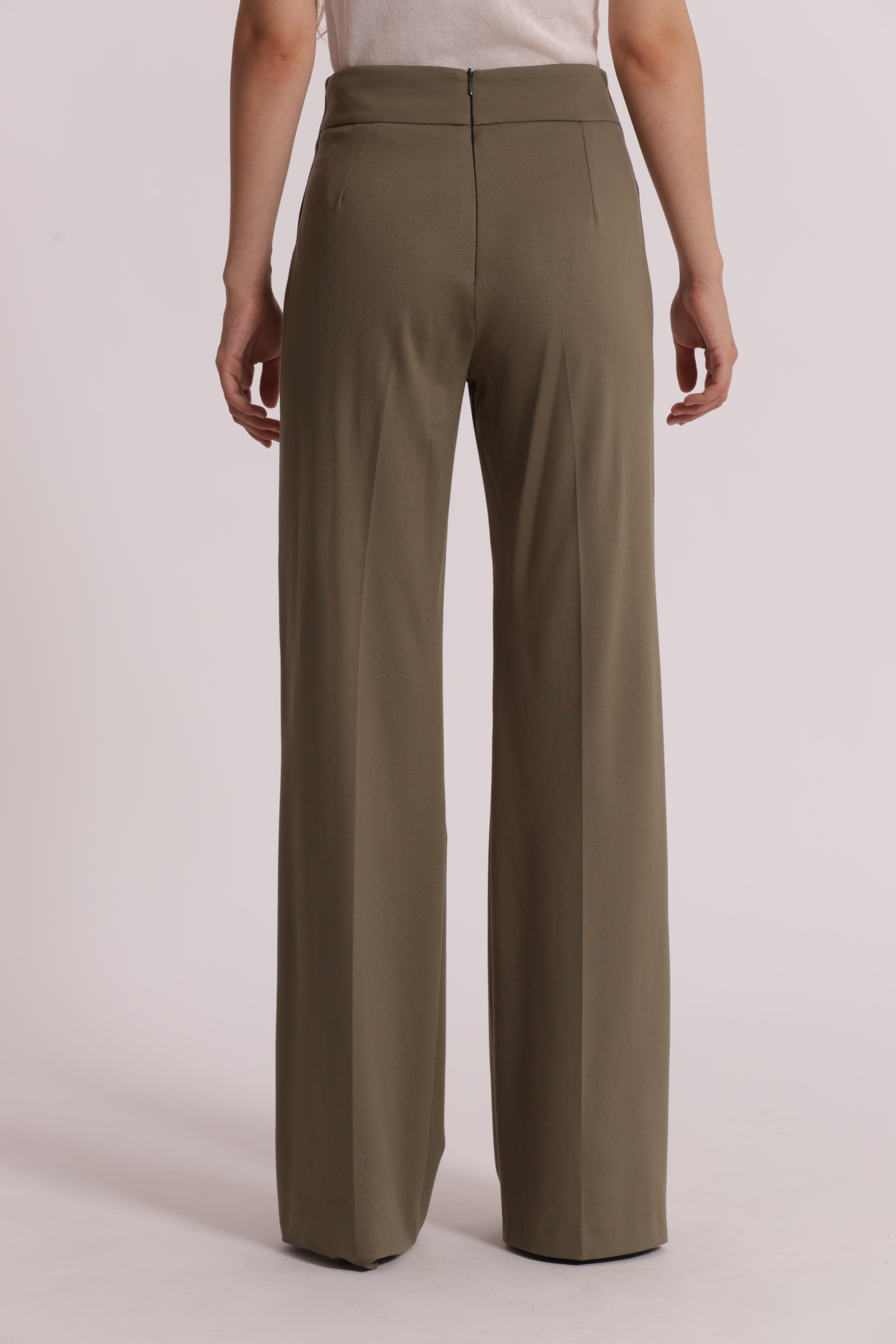 Mimi Mua Pantalone Punto Milano Bottoni Bianco