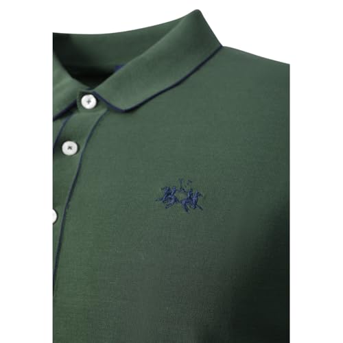 La Martina MCS006 polo manica lunga uomo cotone seta