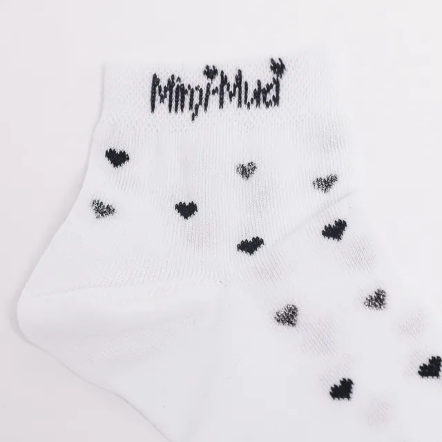 Mimi Mua Calzini B Cuori Bianco Cotone Misto