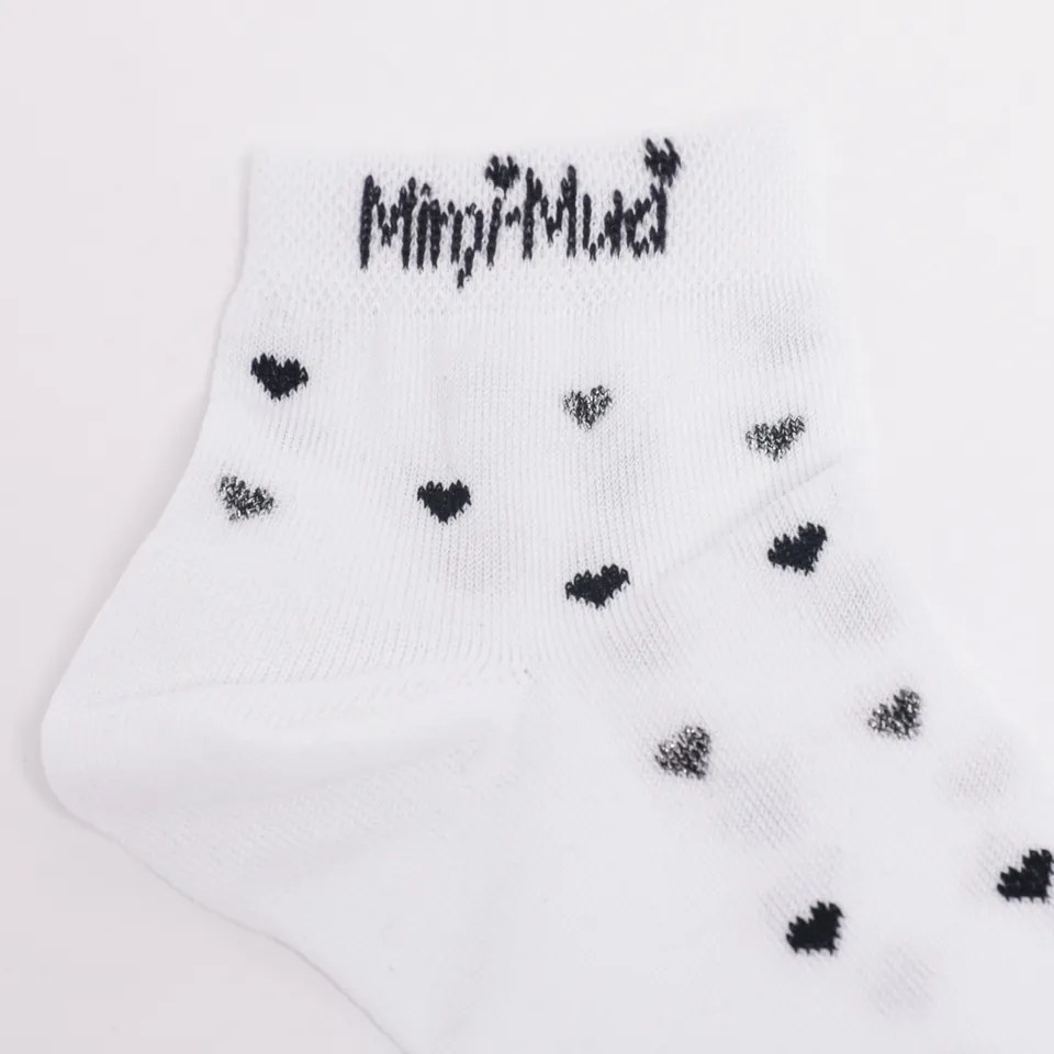 Mimi Mua Calzini B Cuori Bianco Cotone Misto