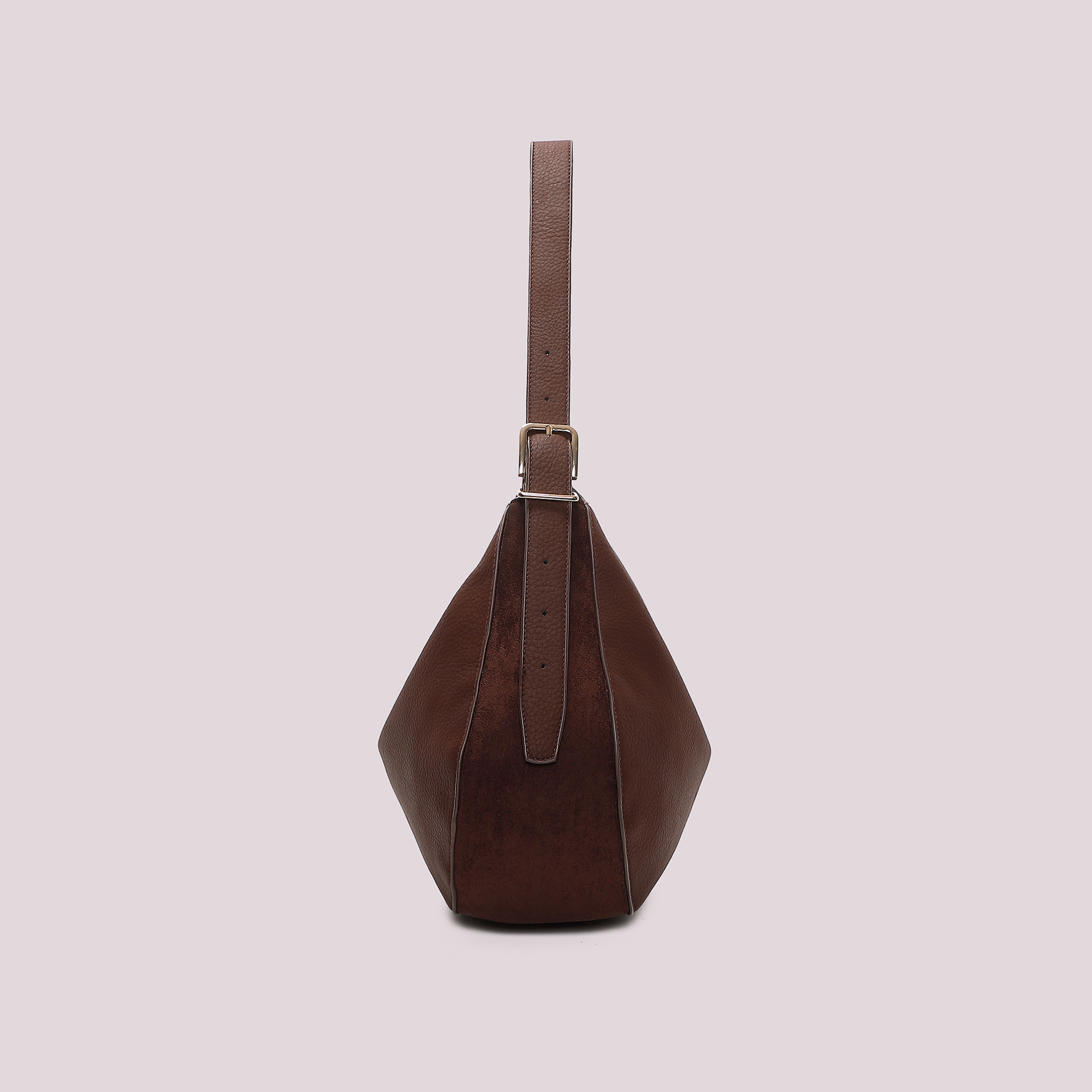 Mimi Mua borsa a spalla con fianchi effetto camoscio nero