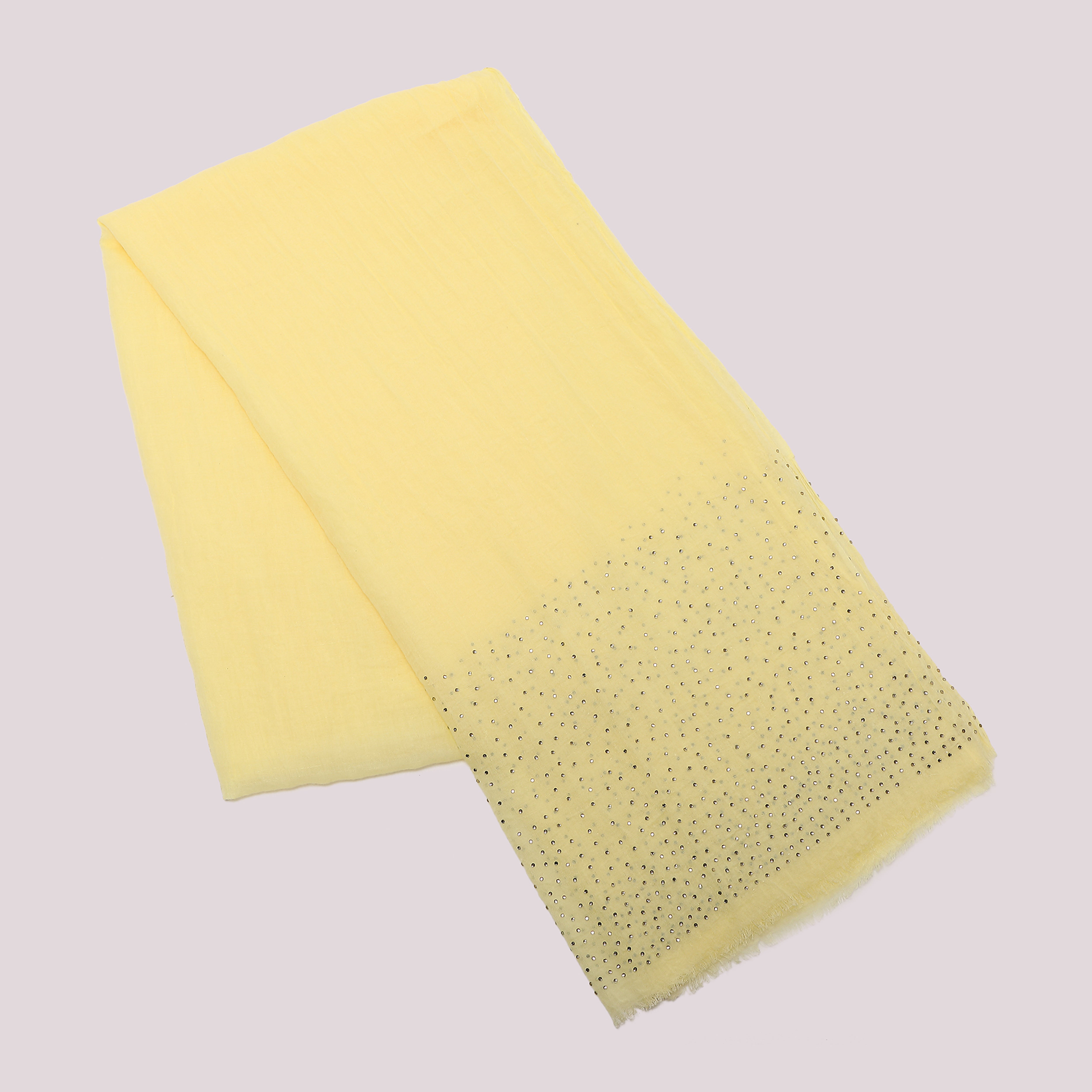 Mimi Mua Tinta Unita foulard panna con strass