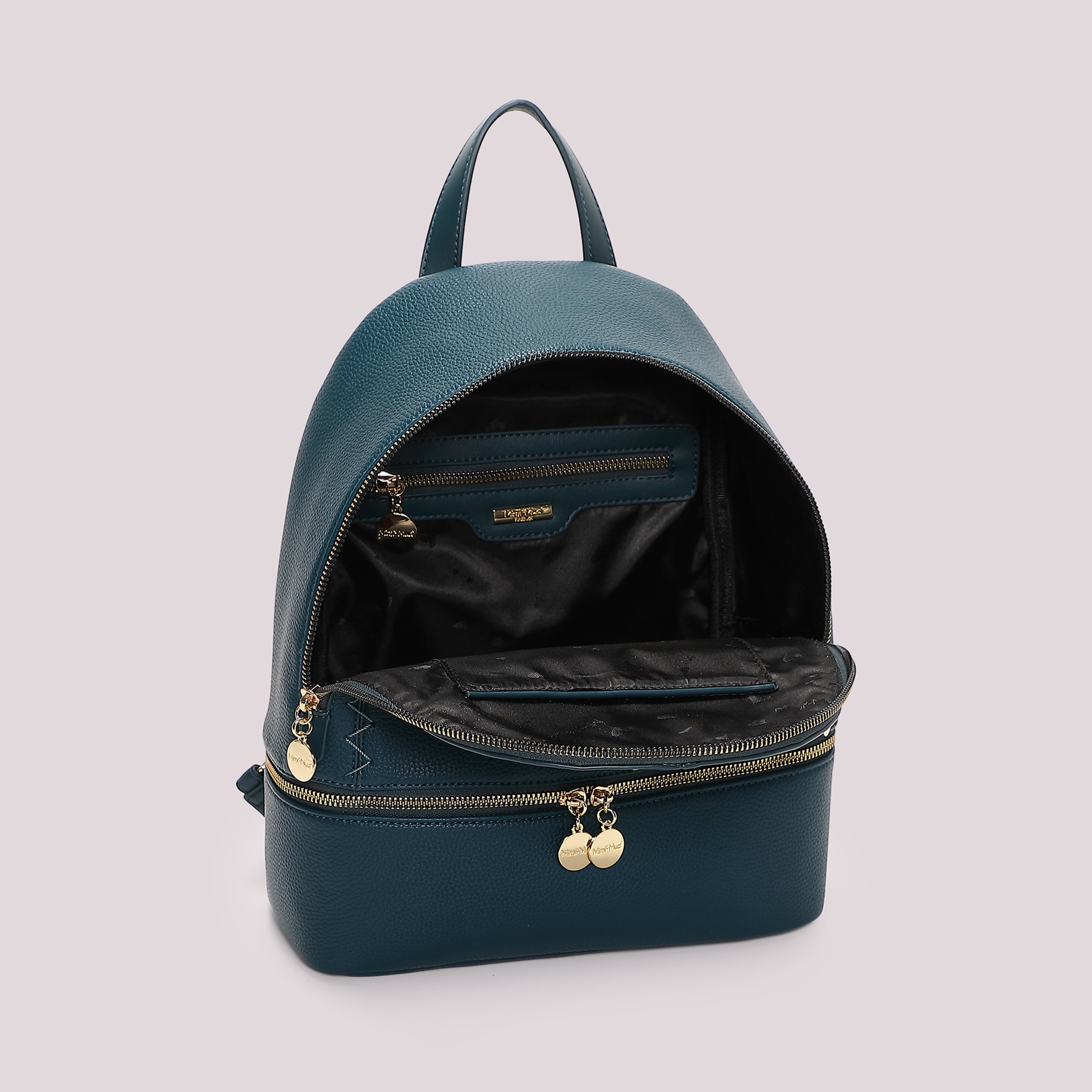Mimi Mua Zaino Cuciture Vista Nero 26 cm