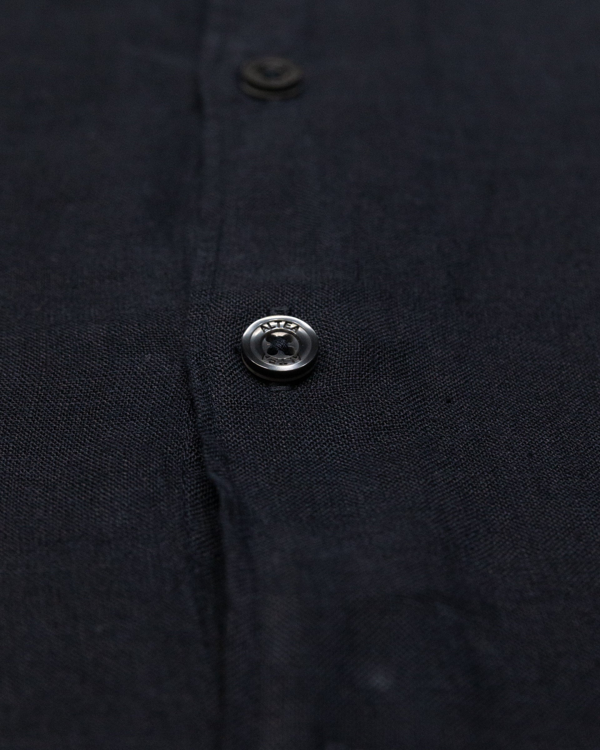 Altea Bond camicia in lino blu Navy regular
